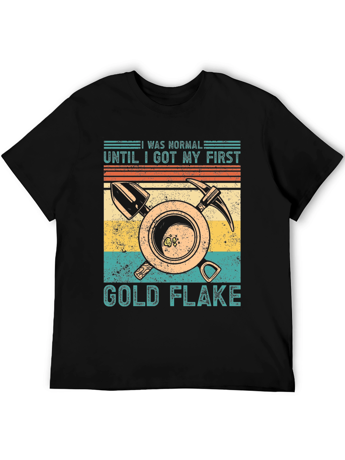 Black Gold Flake Prospecting T-Shirt view 5