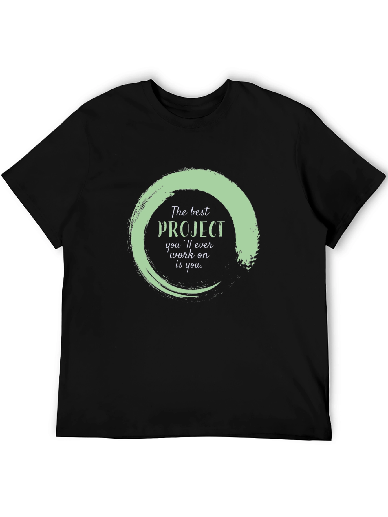 Black Inspirational Project T-Shirt - Self Improvement Apparel view 5