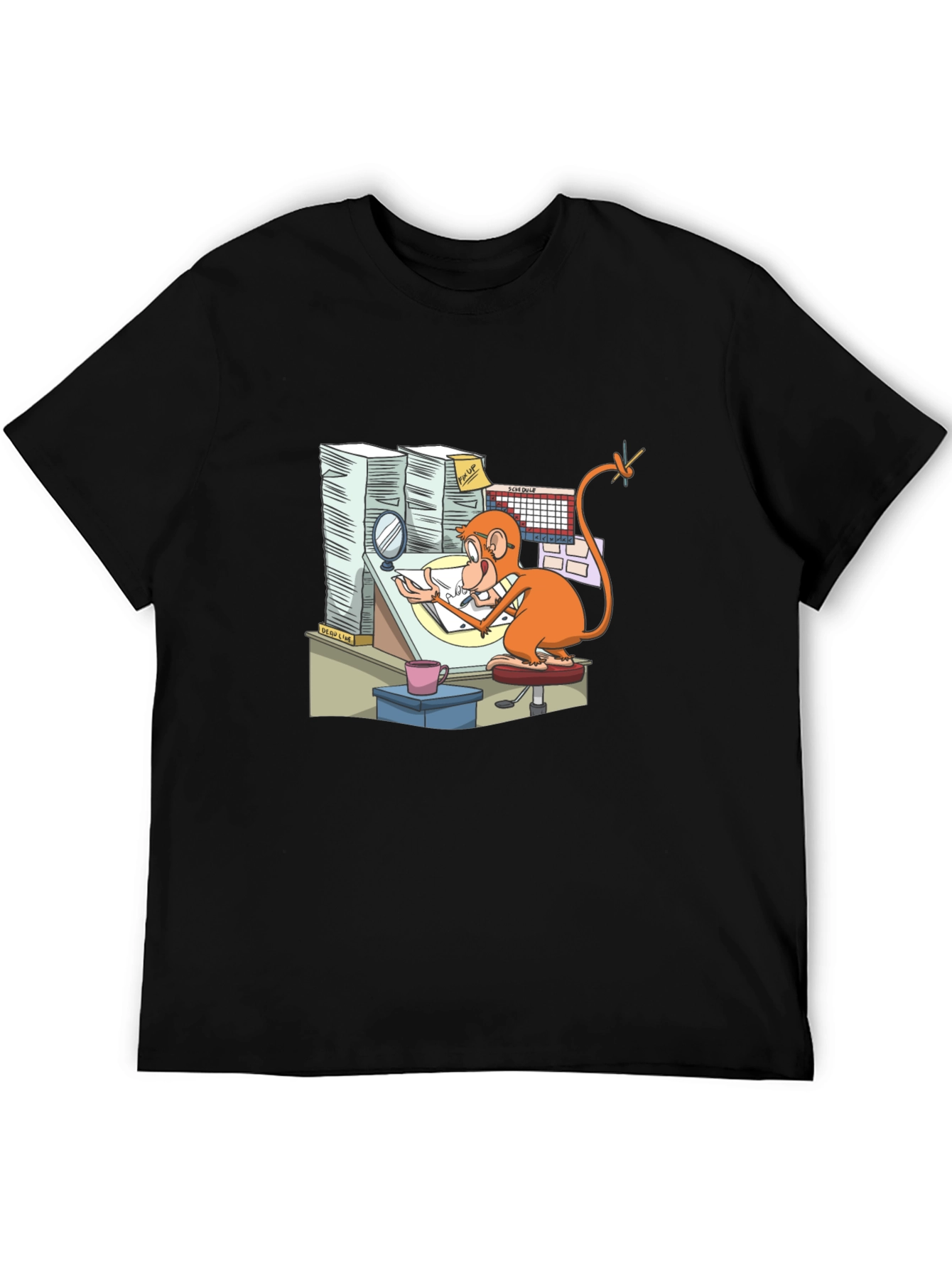 Cartoon Monkey T-Shirt - Creative Office Design - 5
