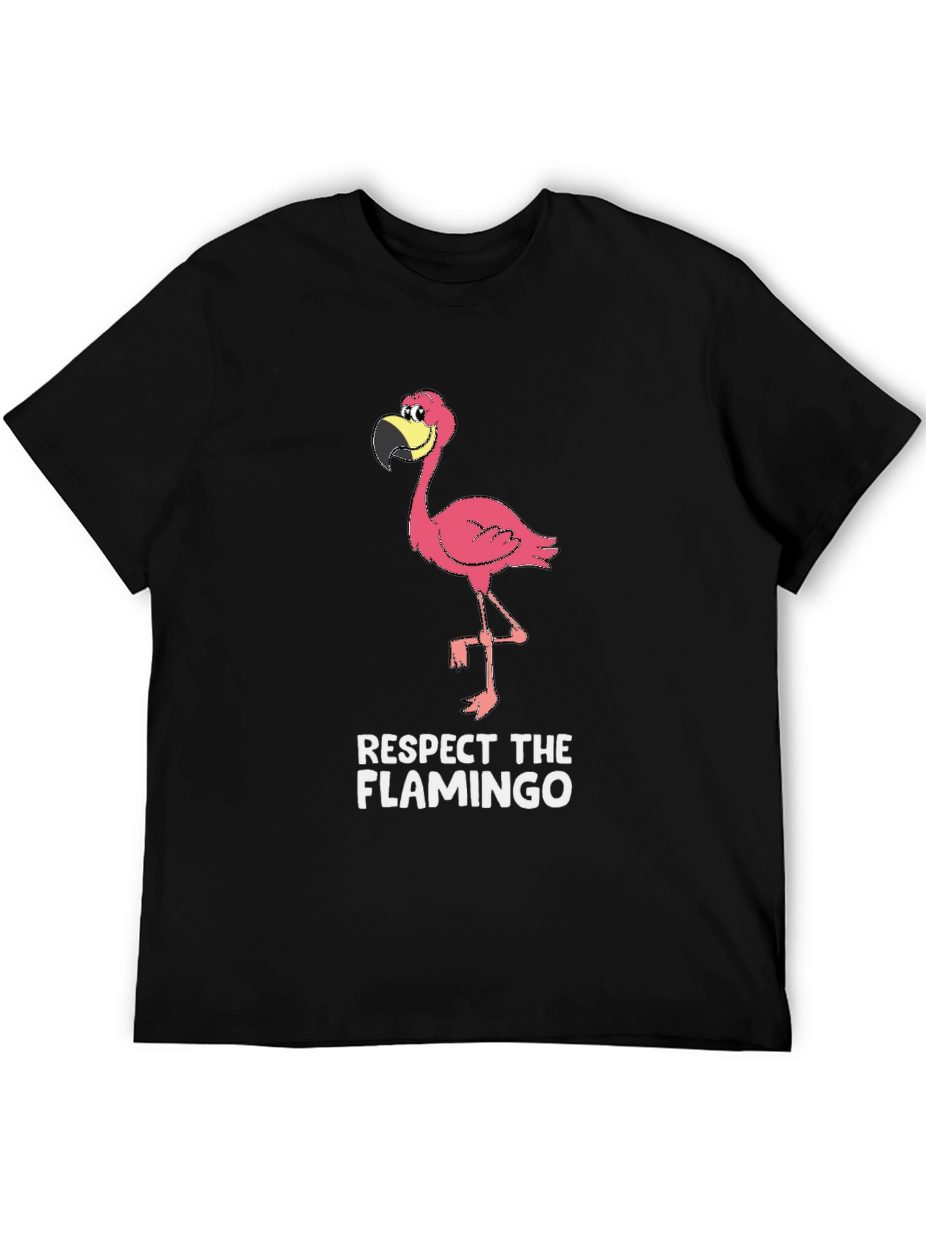 Black Respect The Flamingo Graphic T-Shirt view 5