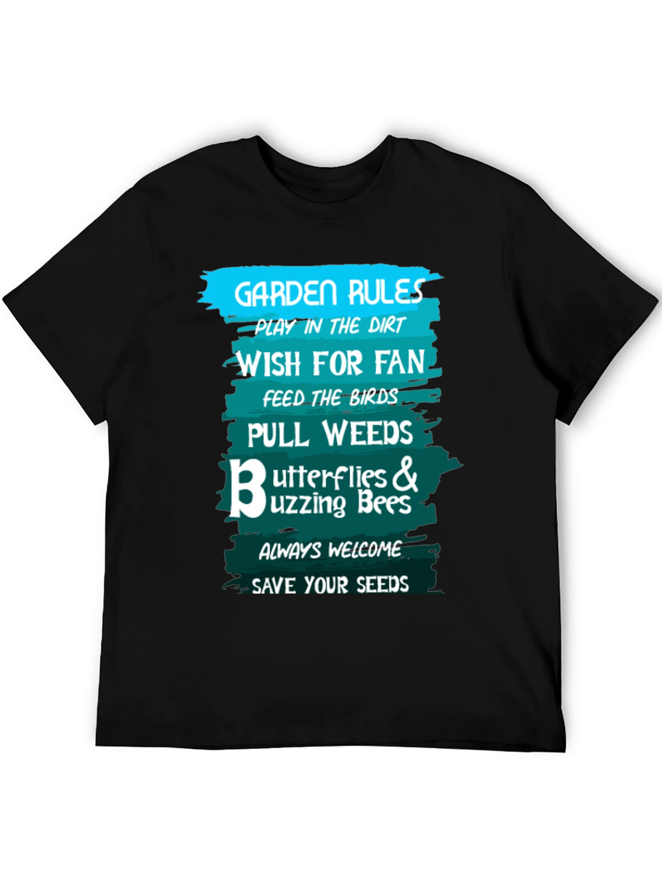 Black Garden Rules Graphic Tee view 5