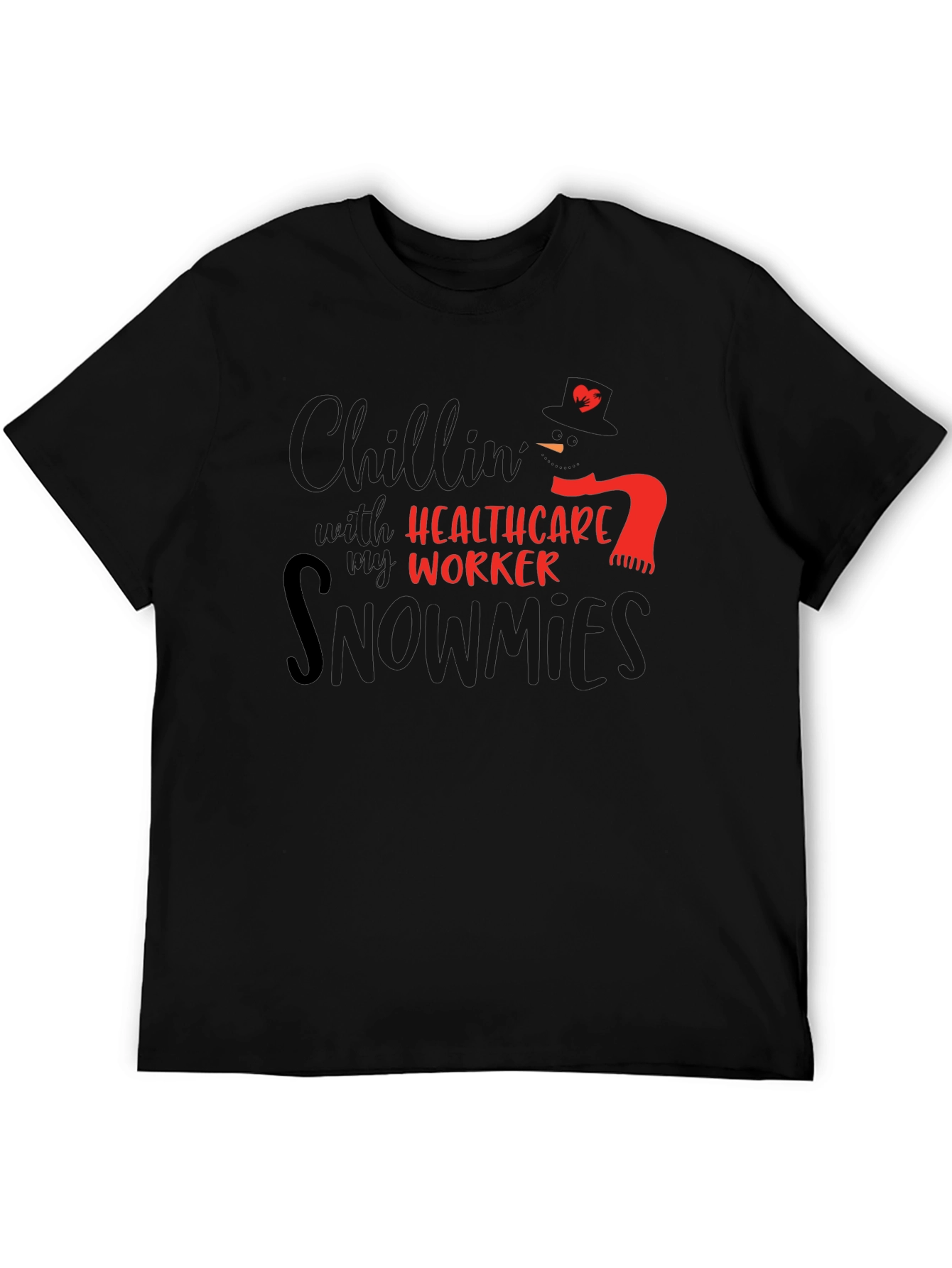 Healthcare Worker Snowman T-Shirt - 5