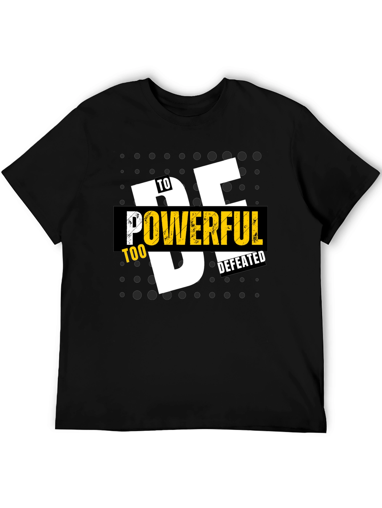 Black Be Powerful T-Shirt - Black Graphic Tee for Men view 5
