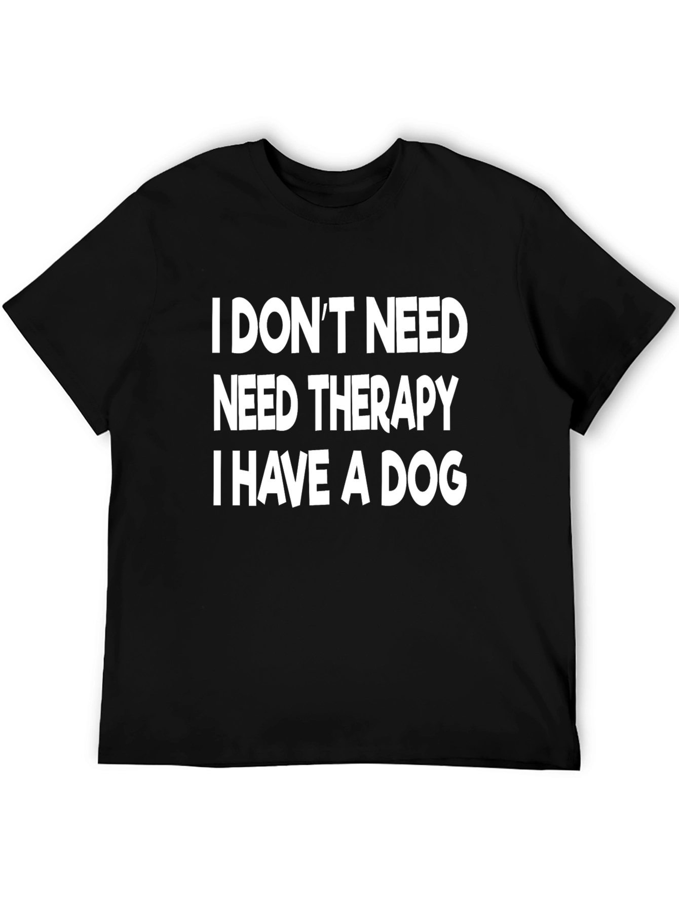 Black Dog Lover Therapy T-Shirt view 5