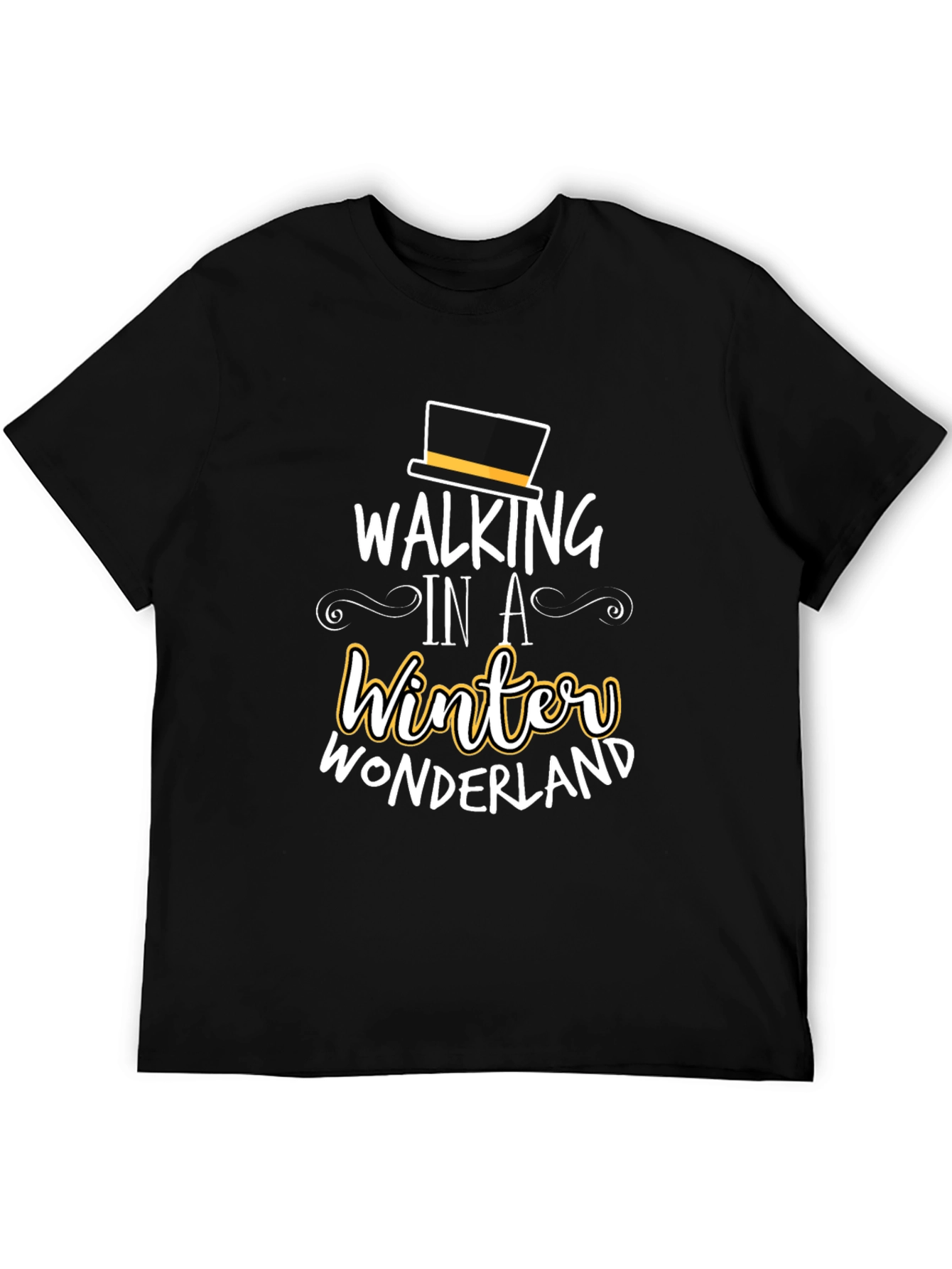 Black Walking in a Winter Wonderland Graphic Tee view 5