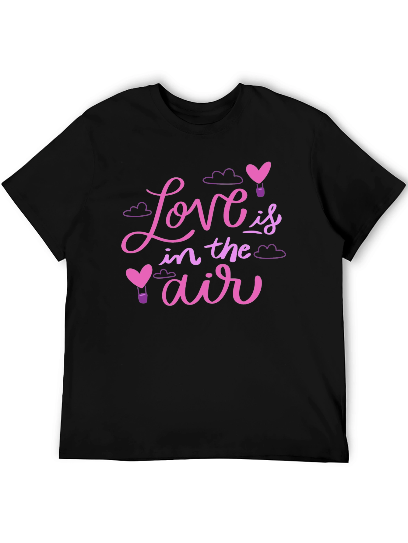 Black Love is in the Air Graphic T-Shirt - Valentine's Day Gift view 5