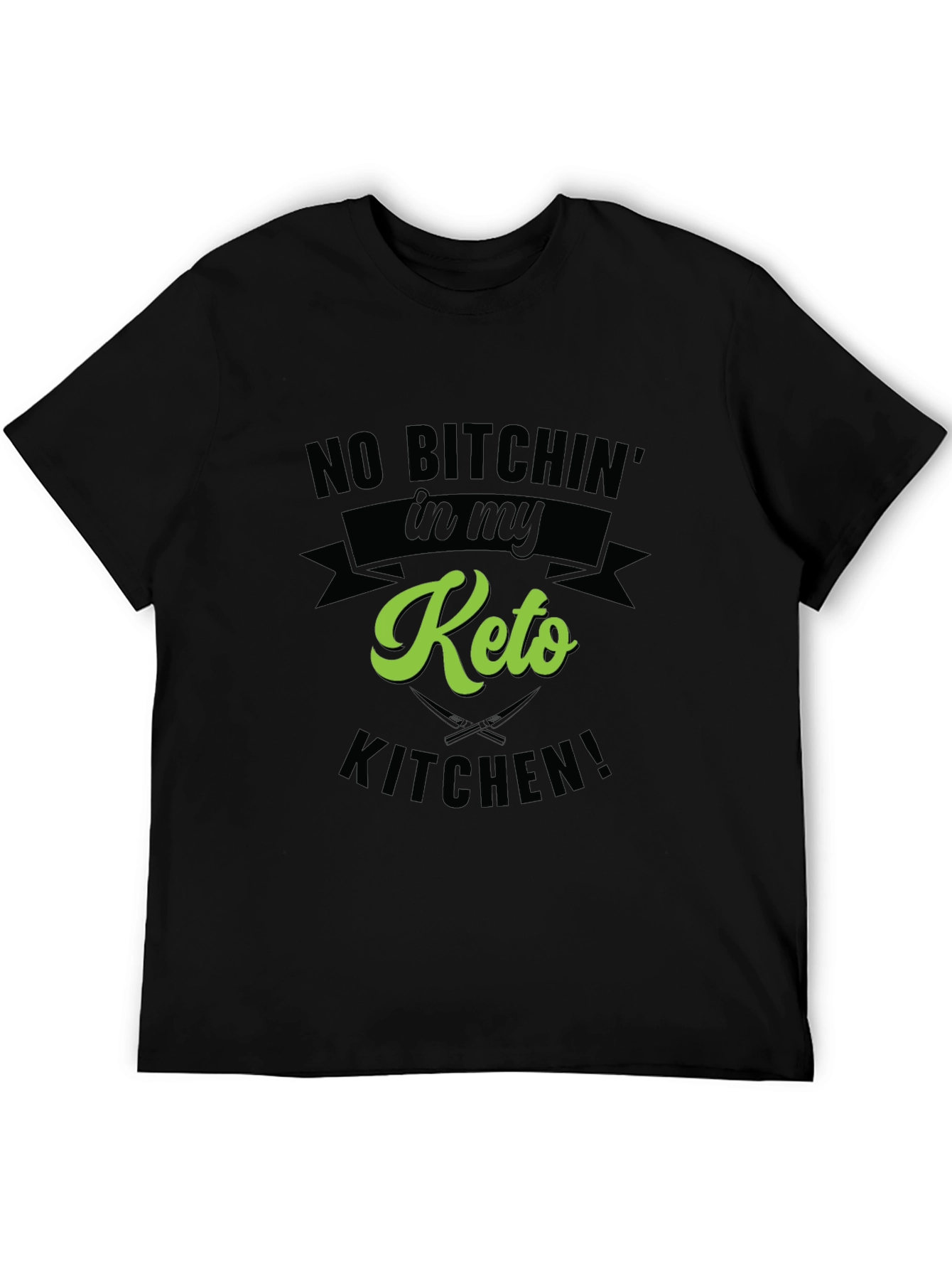 Black Keto Kitchen Graphic T-Shirt view 5