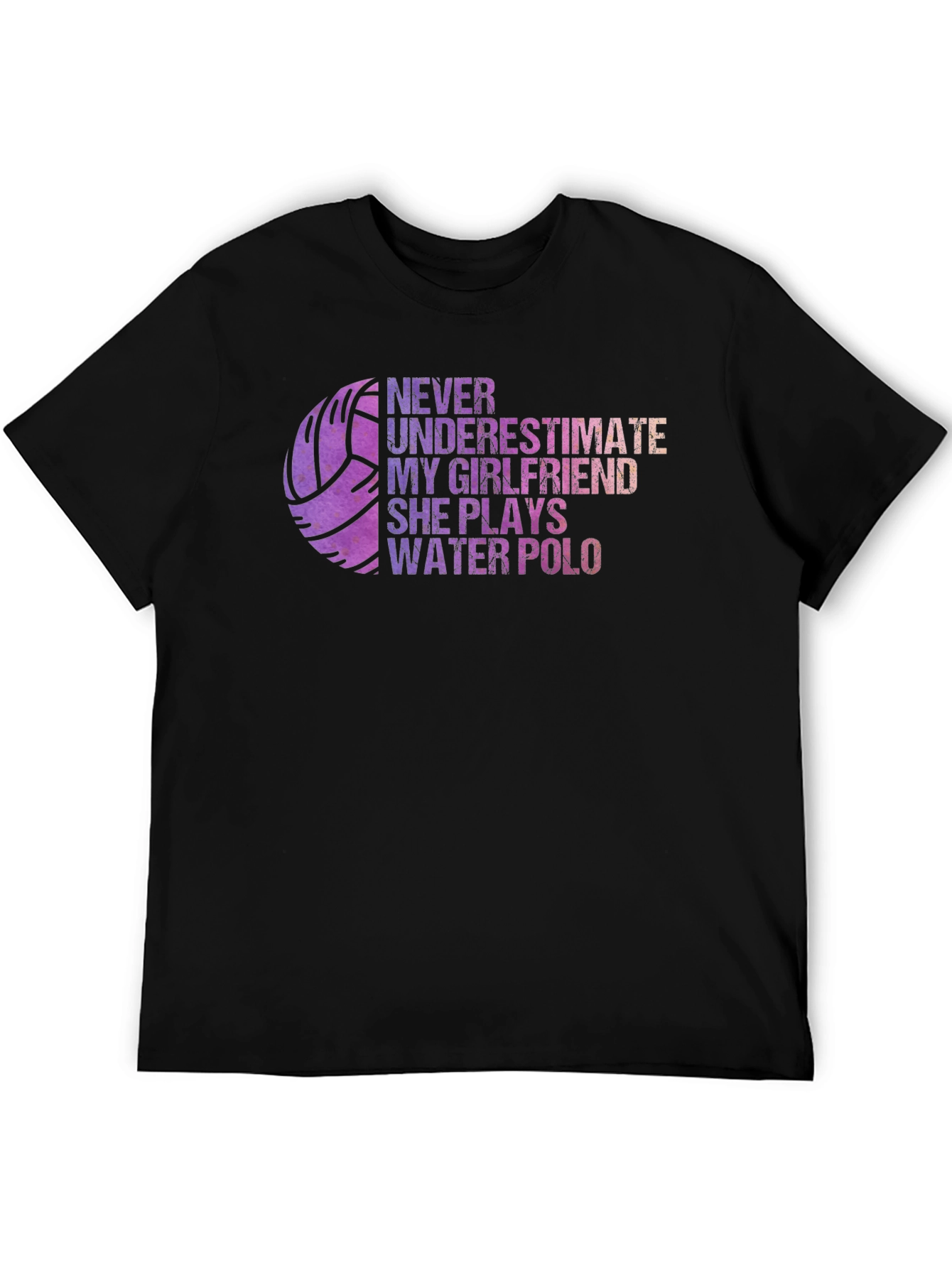 Black Water Polo Girlfriend T-Shirt: Never Underestimate Her! view 5