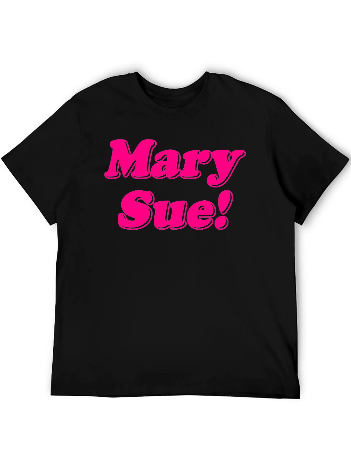 Black Mary Sue! Novelty Graphic Tee - Black Cotton T-Shirt view 5