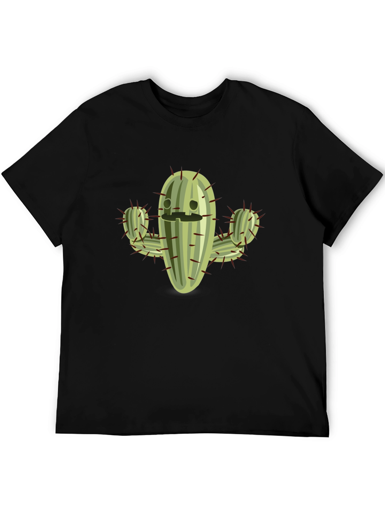 Black Cactus Graphic Tee - Comfy Black T-Shirt view 5