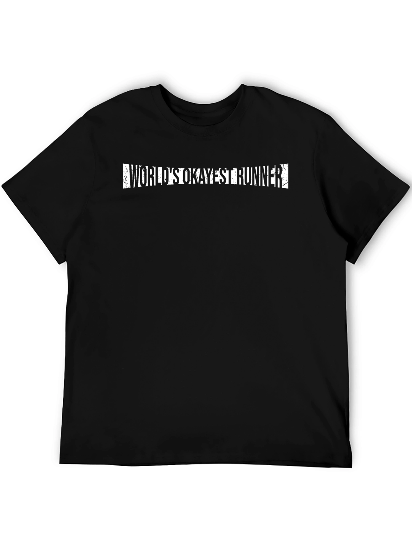 Black World's Okayest Runner T-Shirt - Funny Running Tee view 5