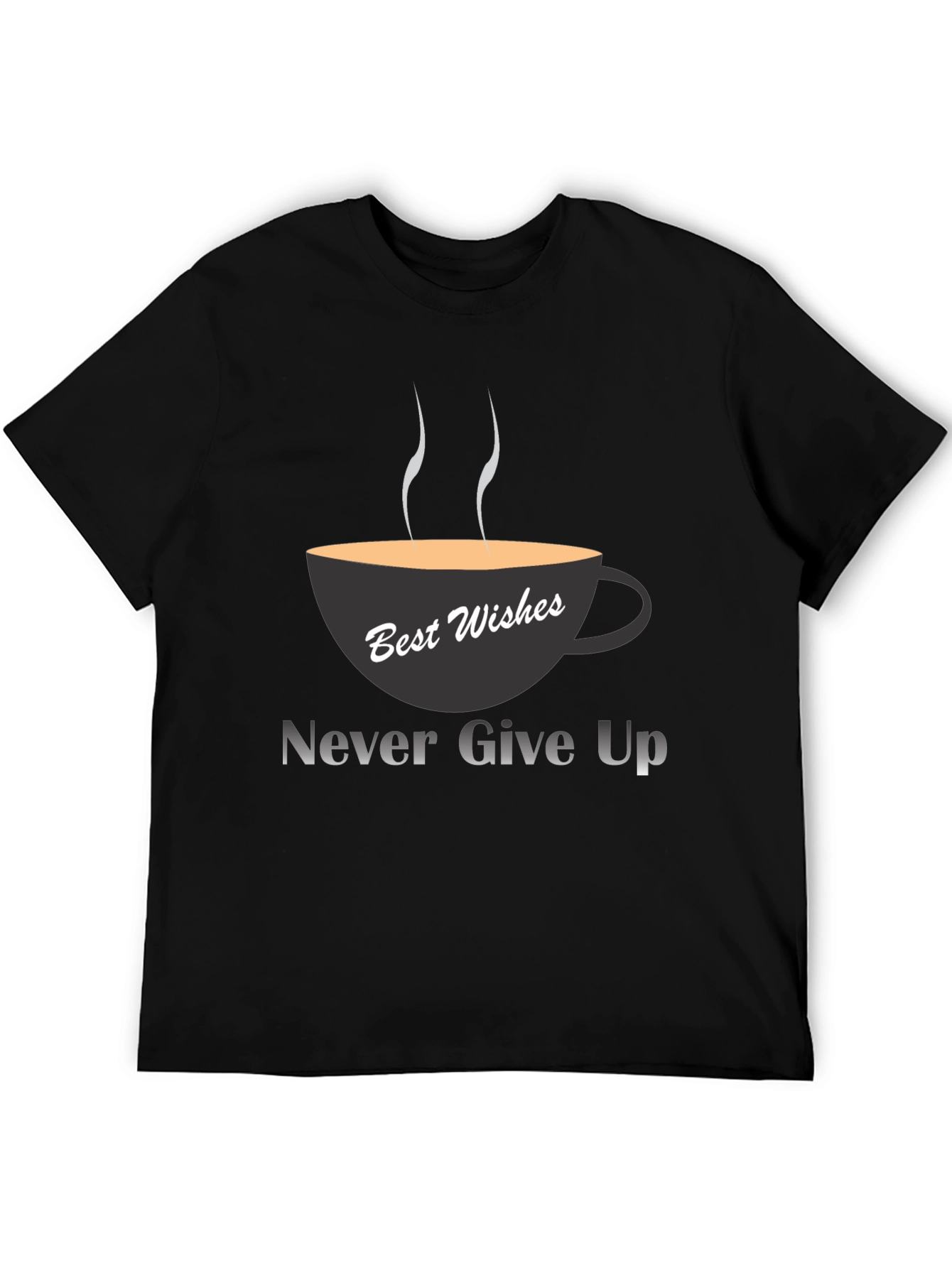 Black Best Wishes Tee: Never Give Up view 5