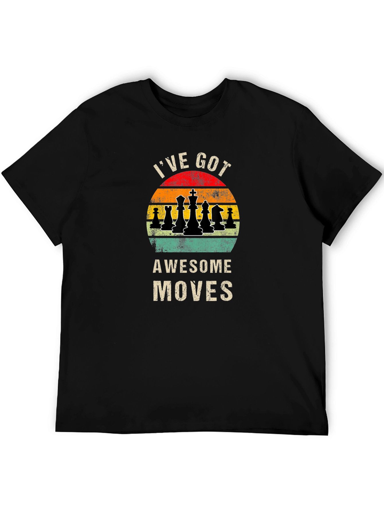 Black Awesome Moves Chess T-Shirt view 5