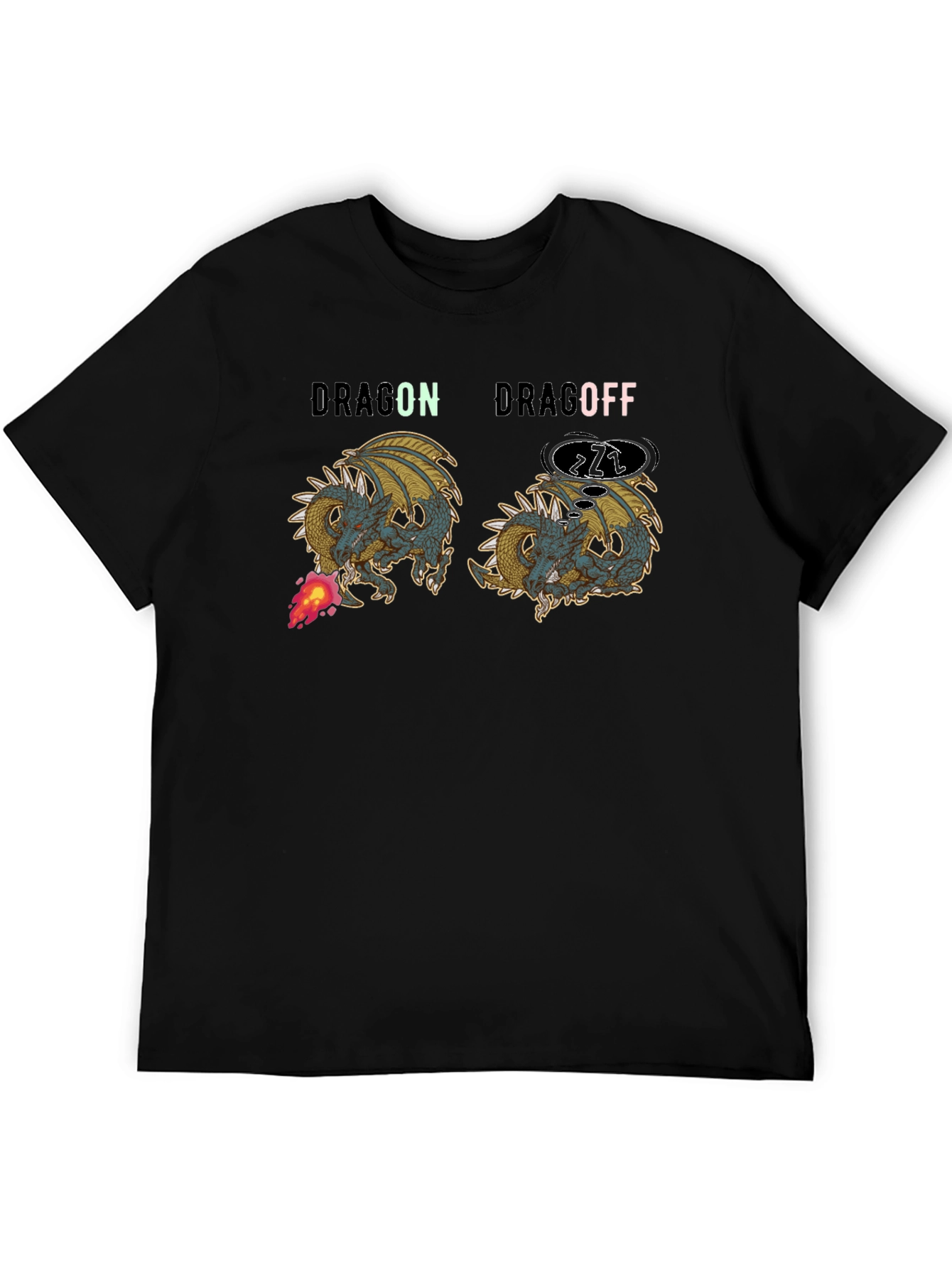 Black Dragon Drag Off Graphic T-Shirt view 5