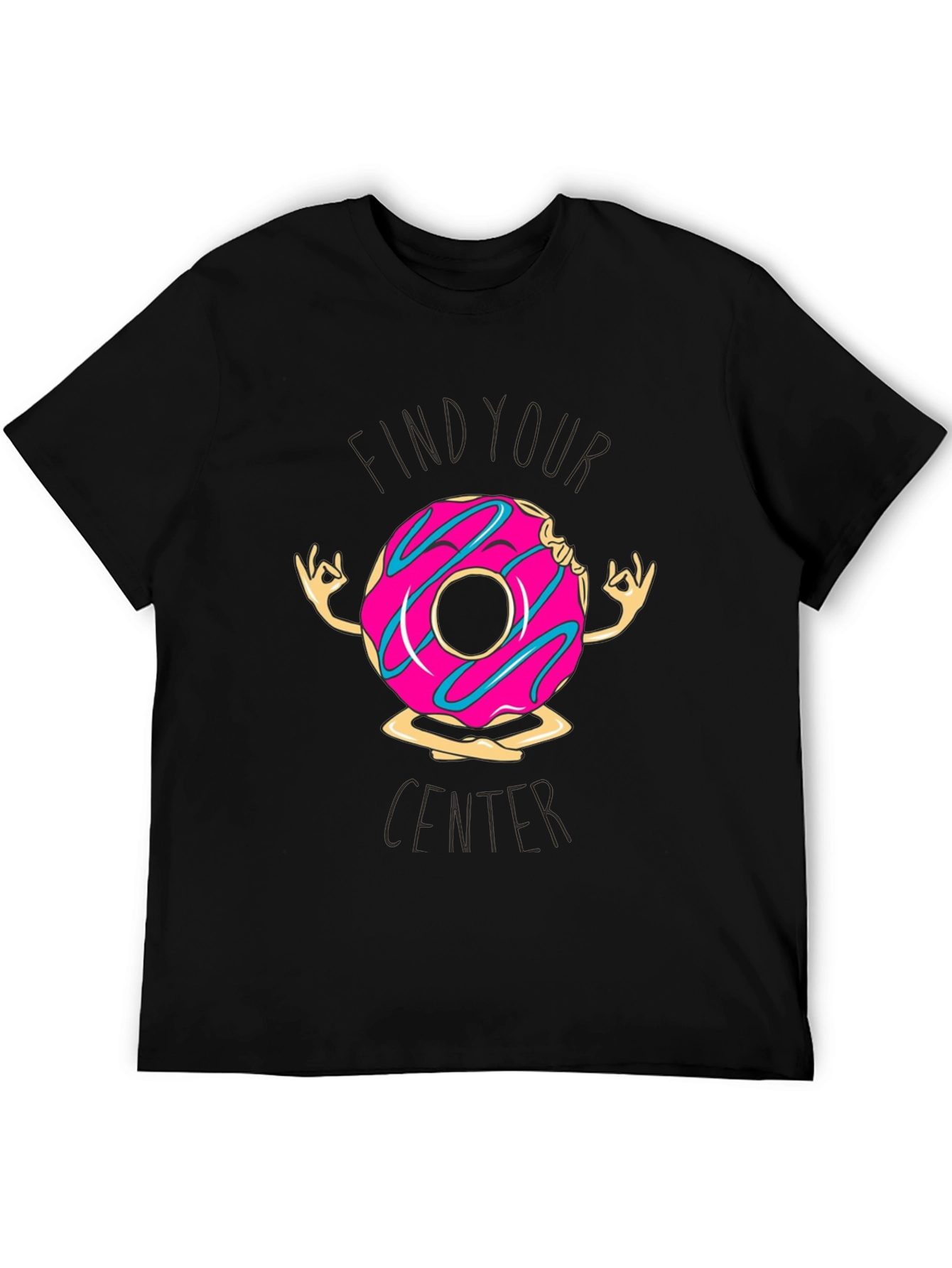 Black Zen Donut T-Shirt: Find Your Center in Comfort! view 5