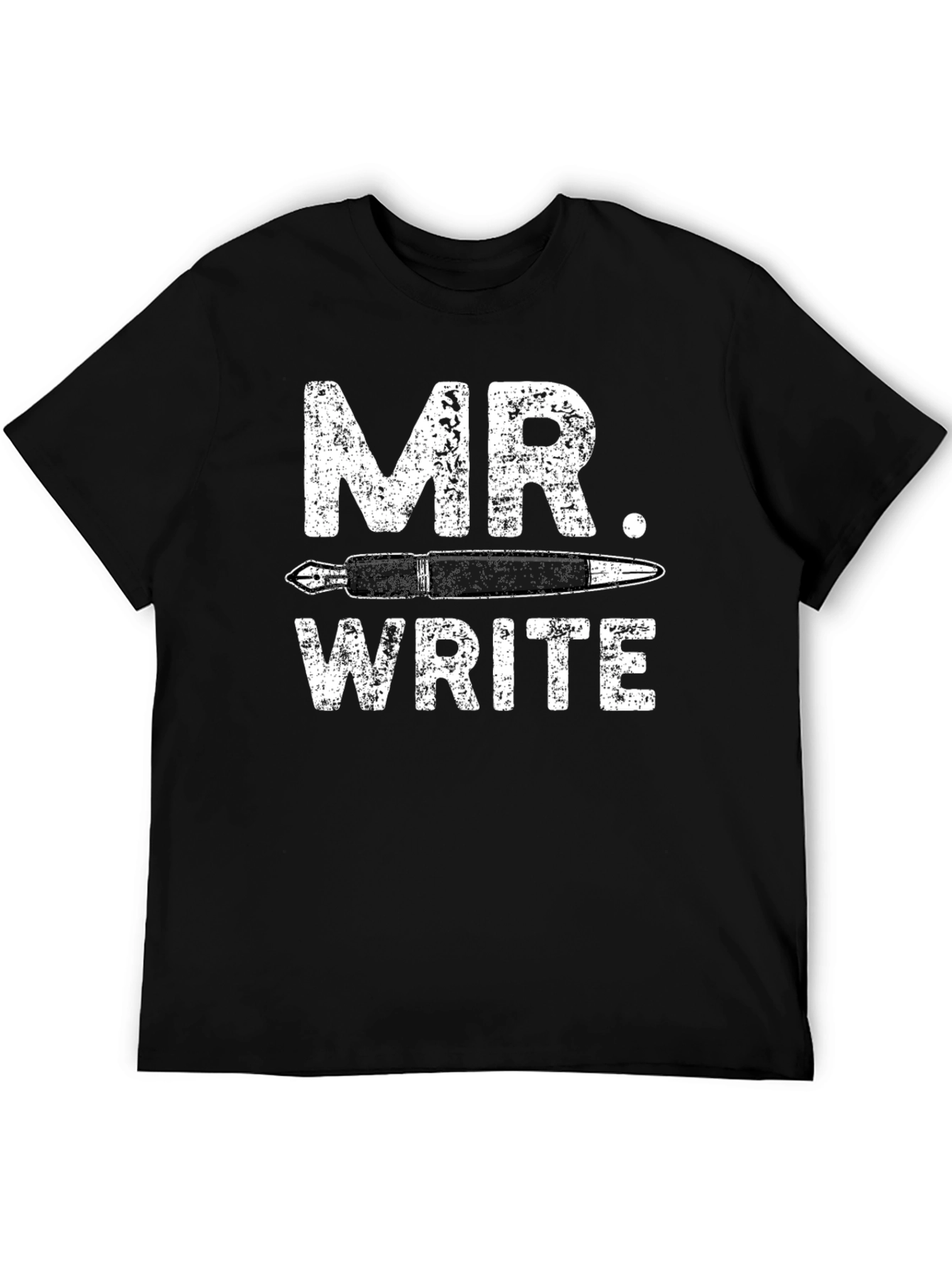Black Mr. Write Black Graphic Tee - Author Gift Idea view 5