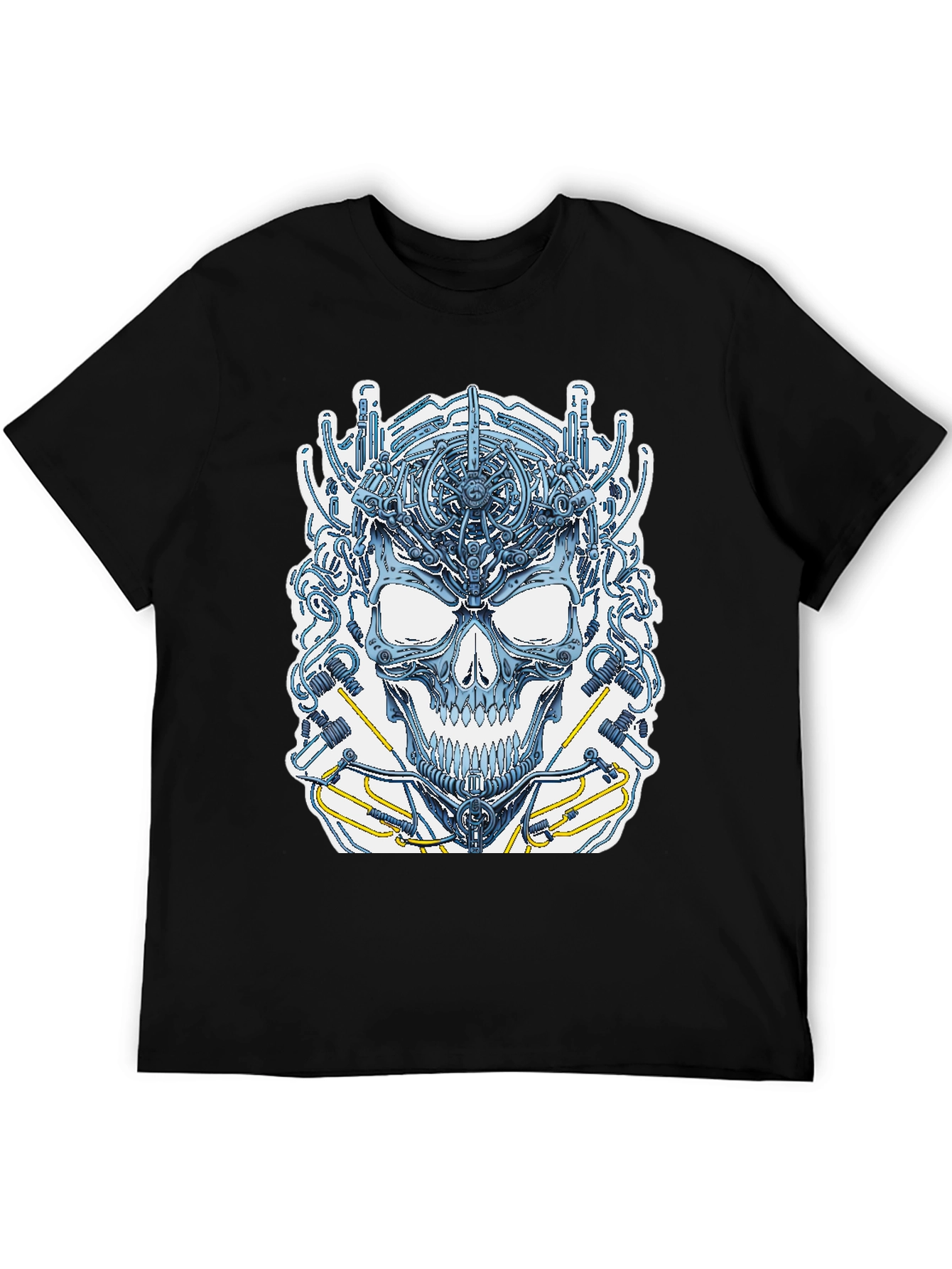 Black Cyber Skull T-Shirt view 5