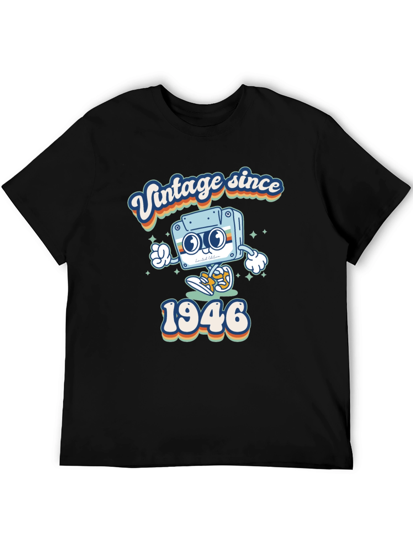 Black Vintage Since 1946 Graphic T-Shirt view 5