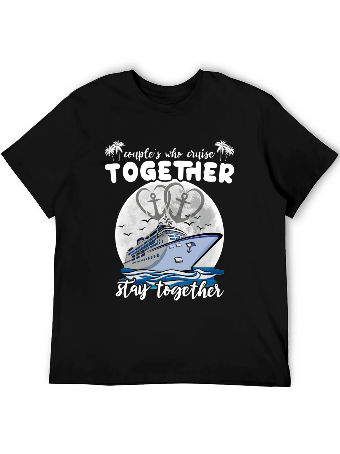 Black Couples Cruise Together T-Shirt view 5