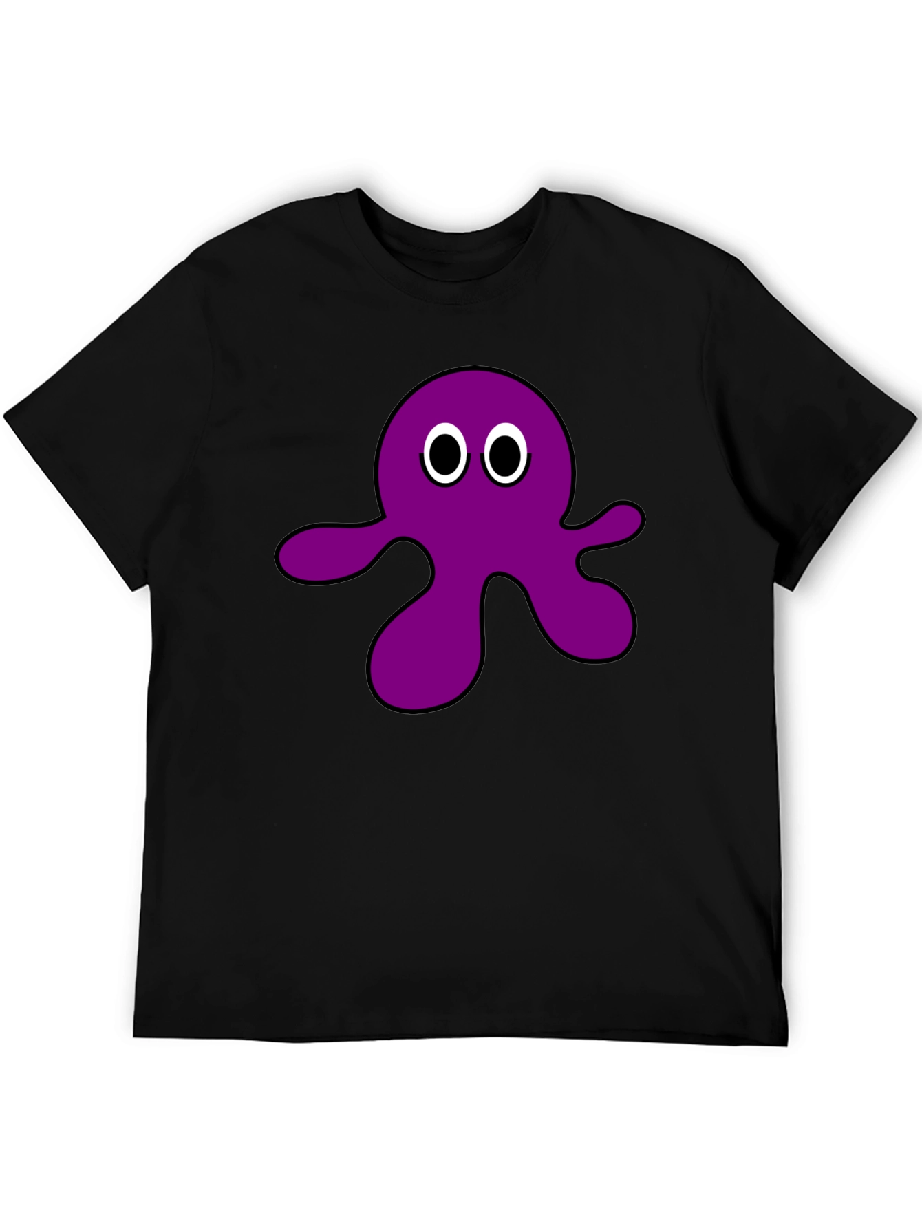 Black Purple Octopus Graphic Tee - Casual Comfort view 5