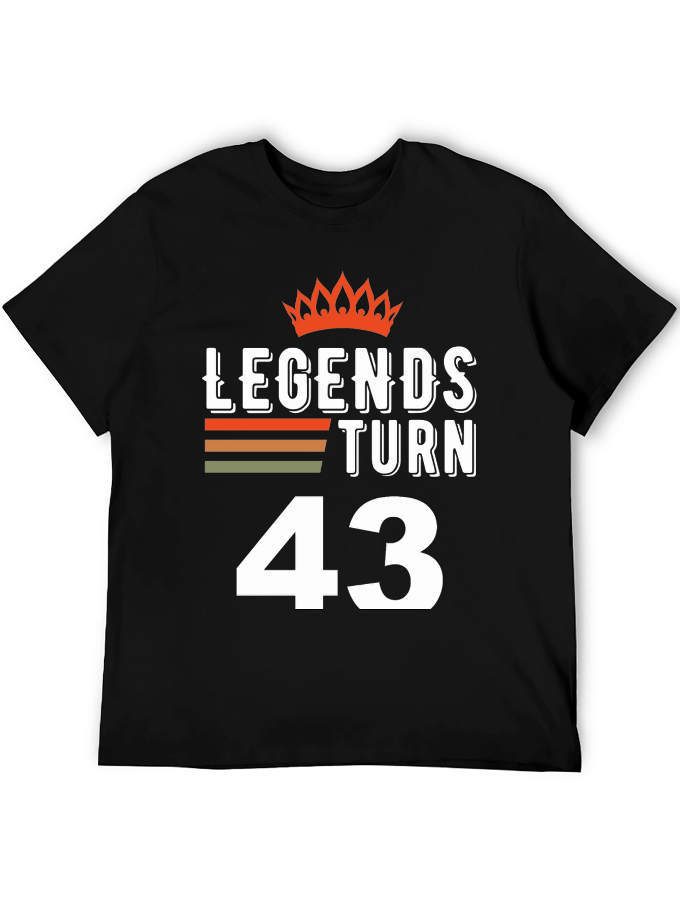 Black Legends Turn 43 T-Shirt view 5