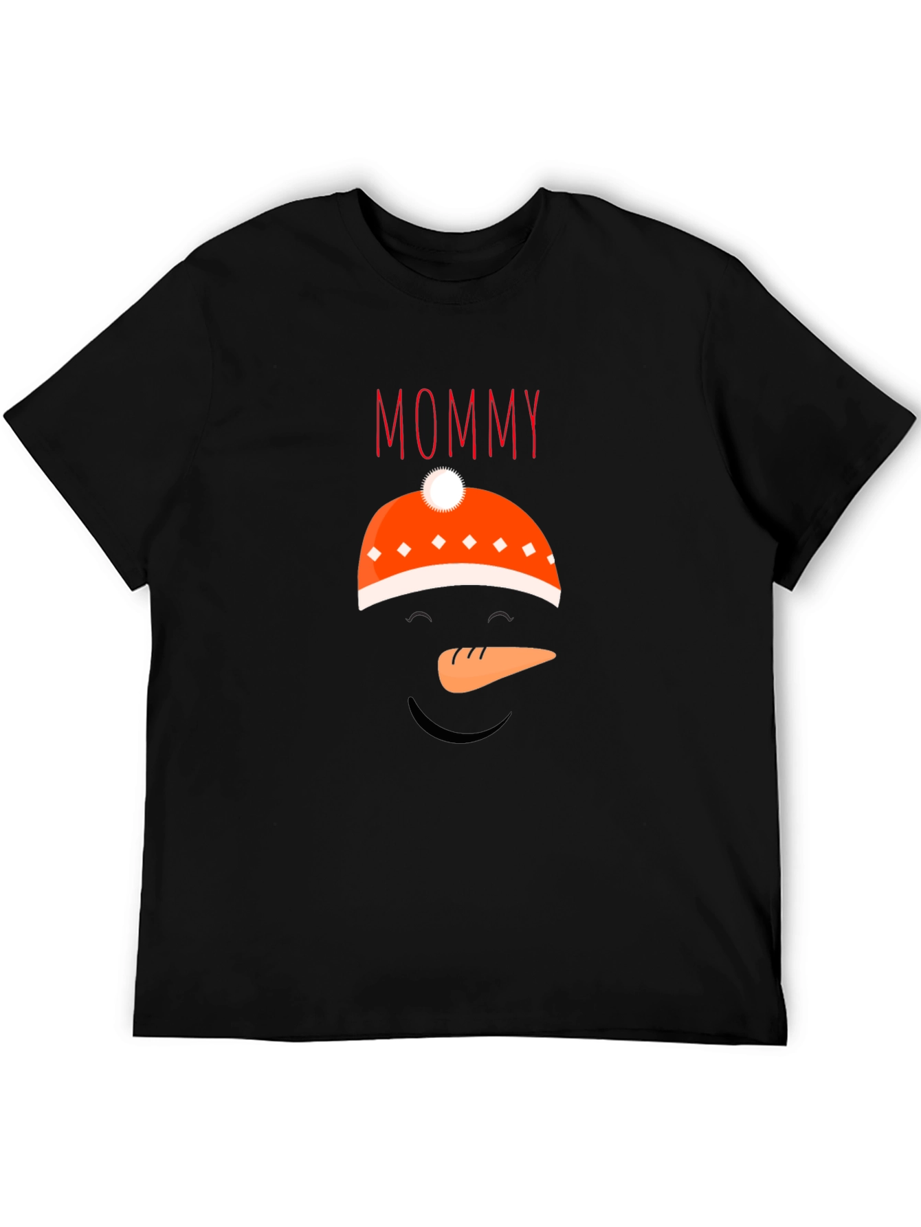 Black Mommy Snowman Graphic Tee - Holiday Fun view 5