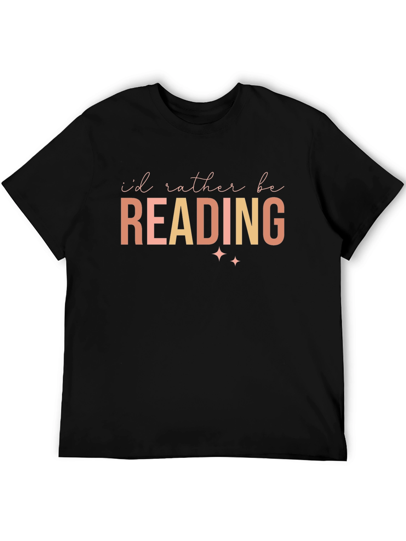 Black I'd Rather Be Reading T-Shirt - Black view 5