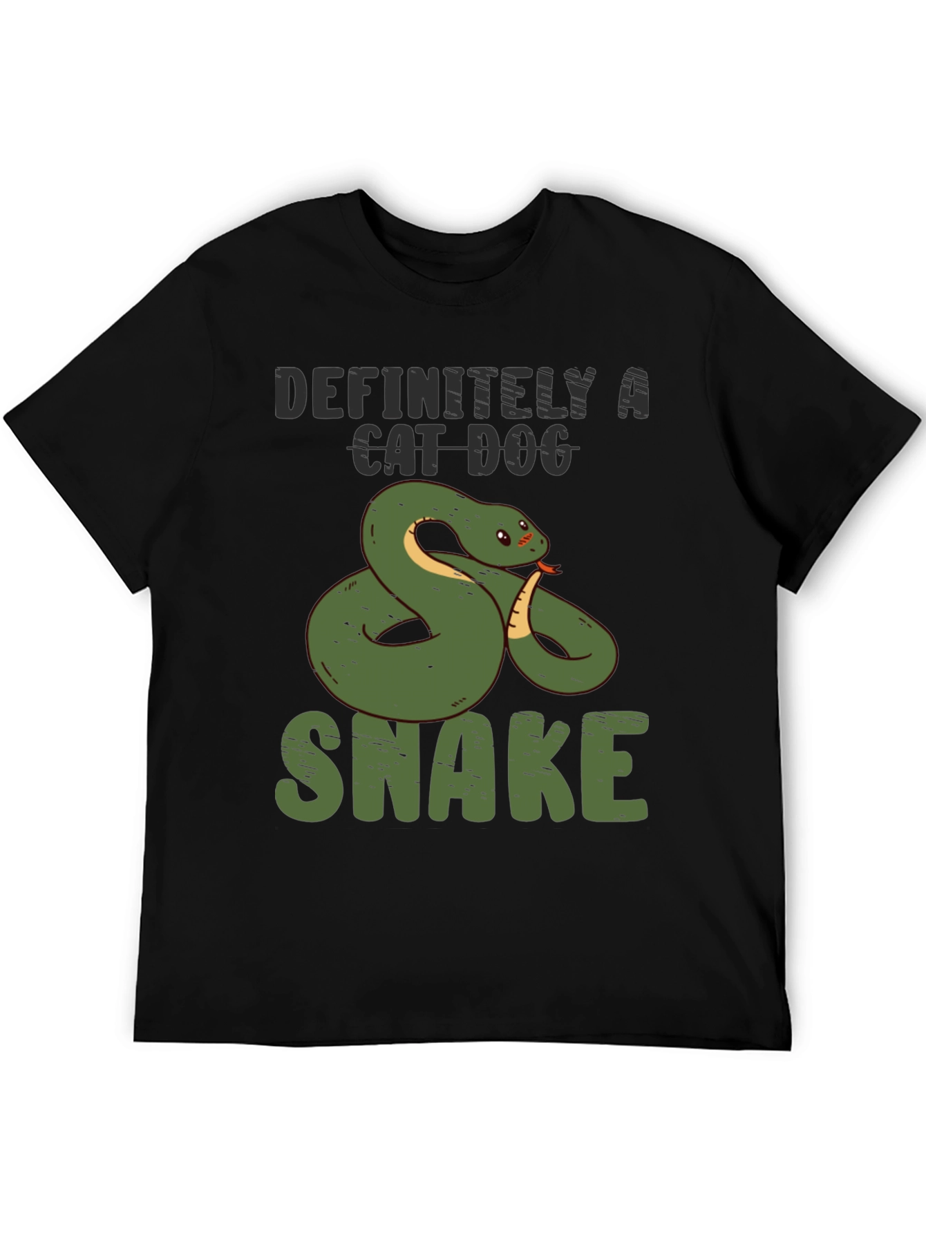 Black Definitely a Cat Dog Snake T-Shirt view 5