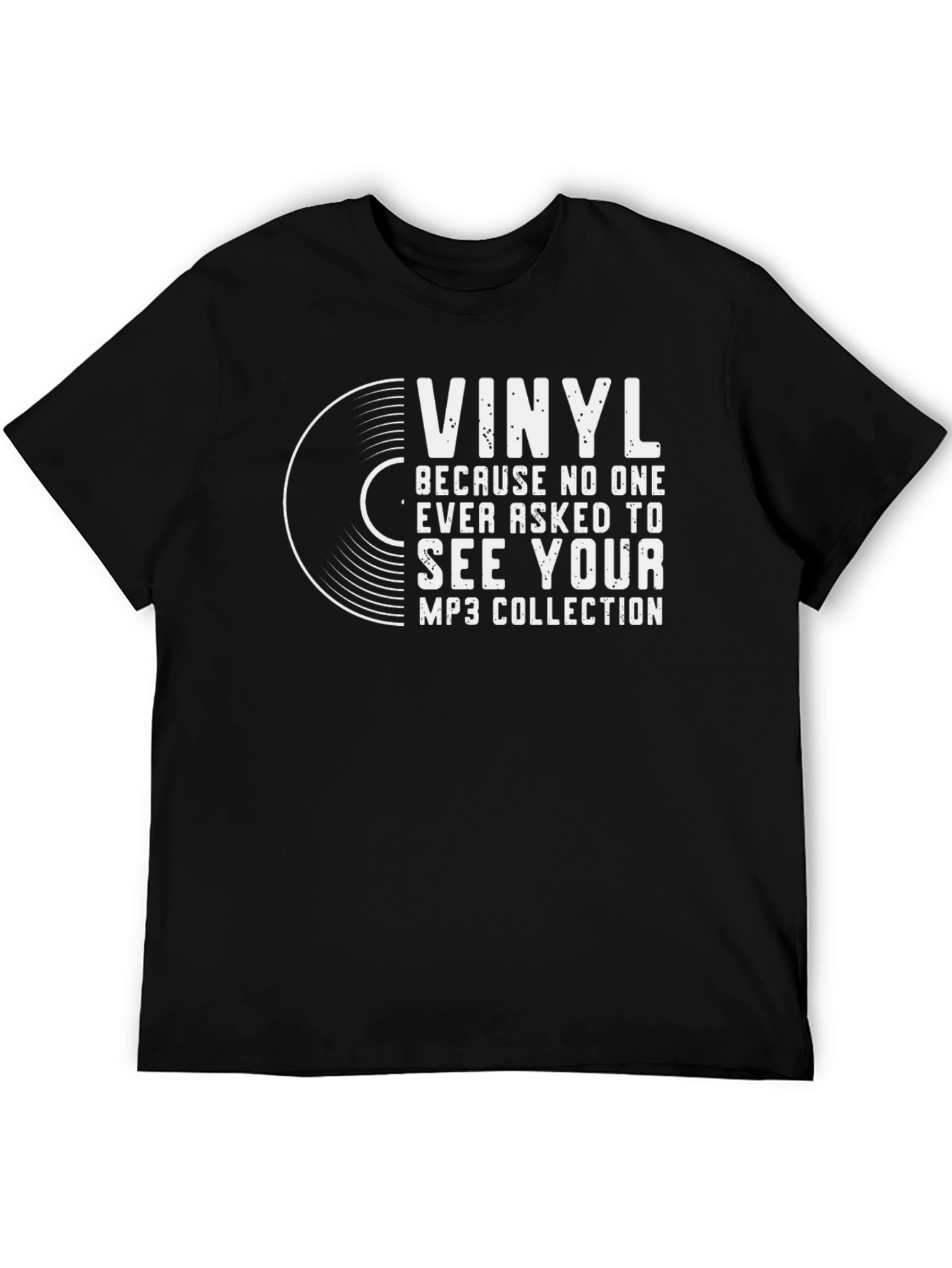 Black Vinyl MP3 Collection Graphic Tee view 5