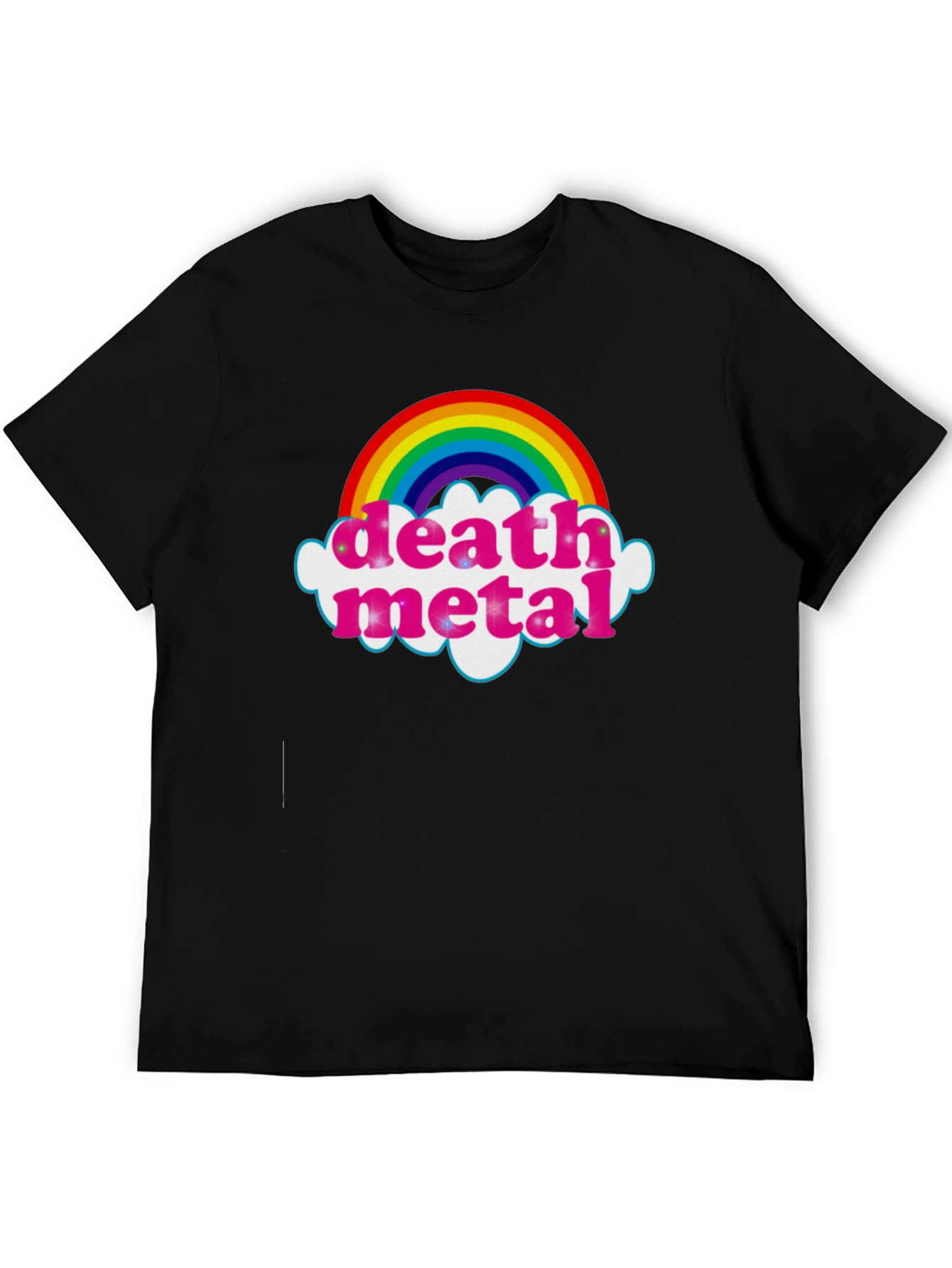 Black Death Metal Rainbow T-Shirt view 5