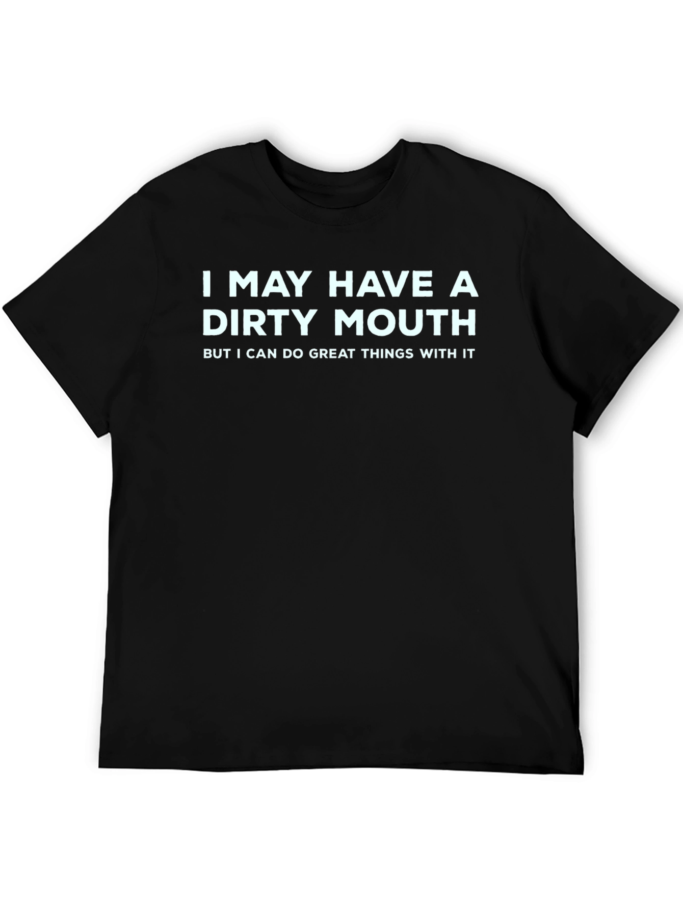 Black Funny "Dirty Mouth" Graphic T-Shirt view 5