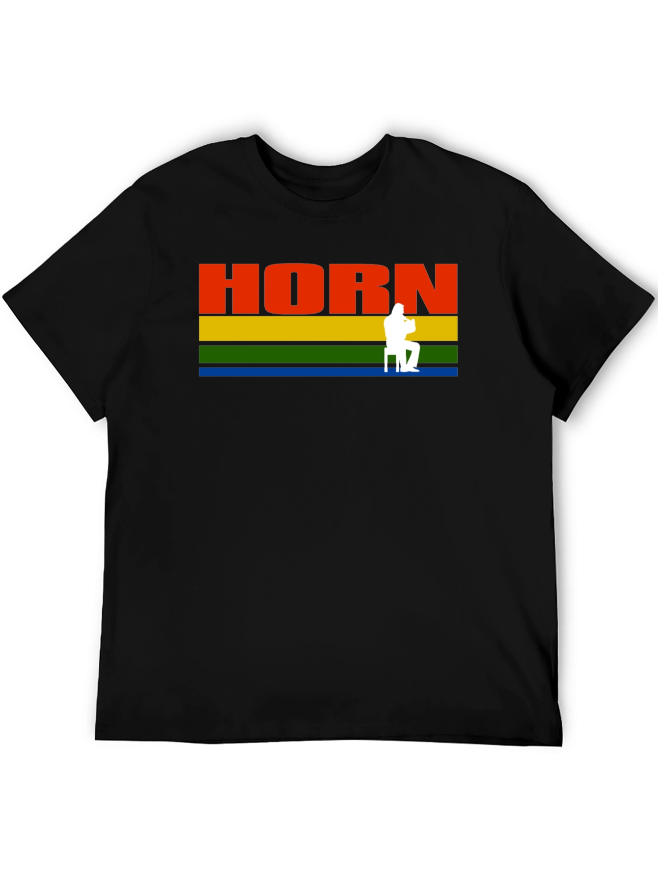 Black HORN Graphic Tee view 5