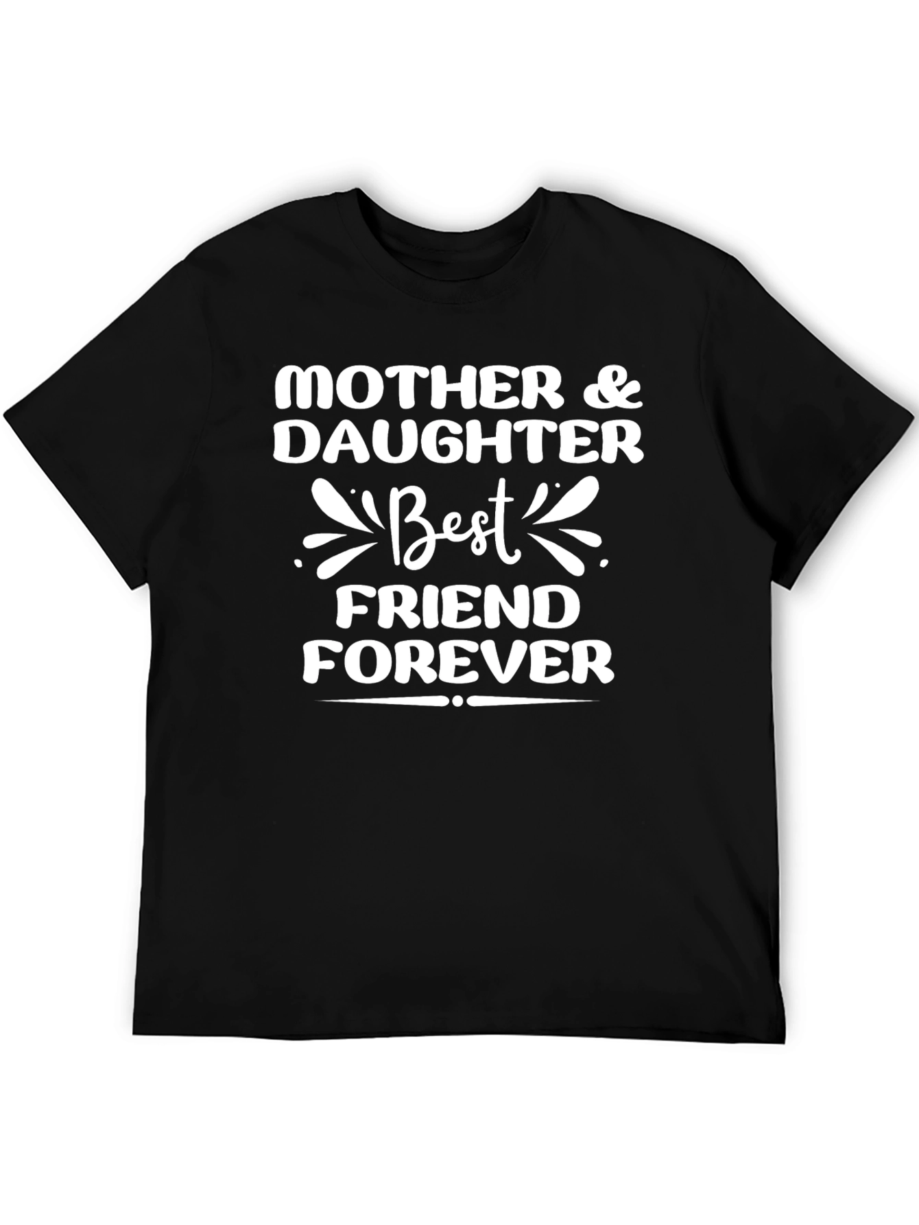 Black Mother & Daughter Best Friend Forever Black T-Shirt view 5