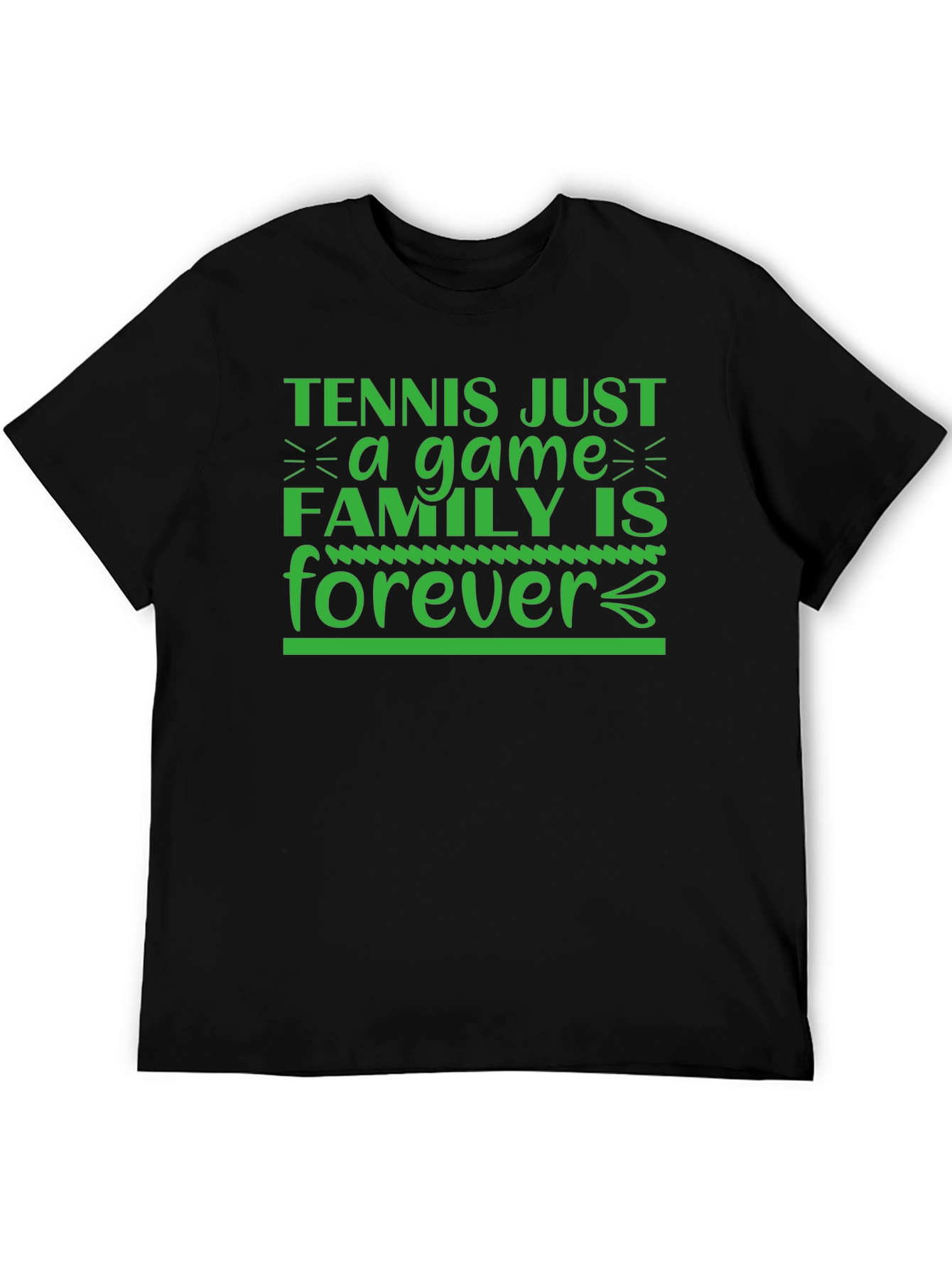 Black Tennis & Family Forever Graphic Tee view 5