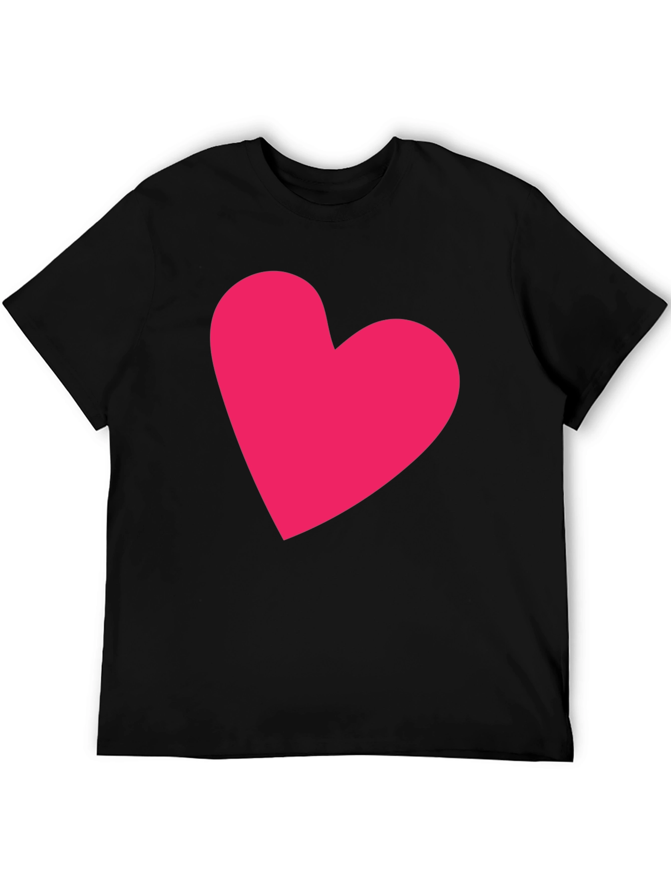 Black Heart Graphic Tee - Casual Black Cotton T-Shirt view 5