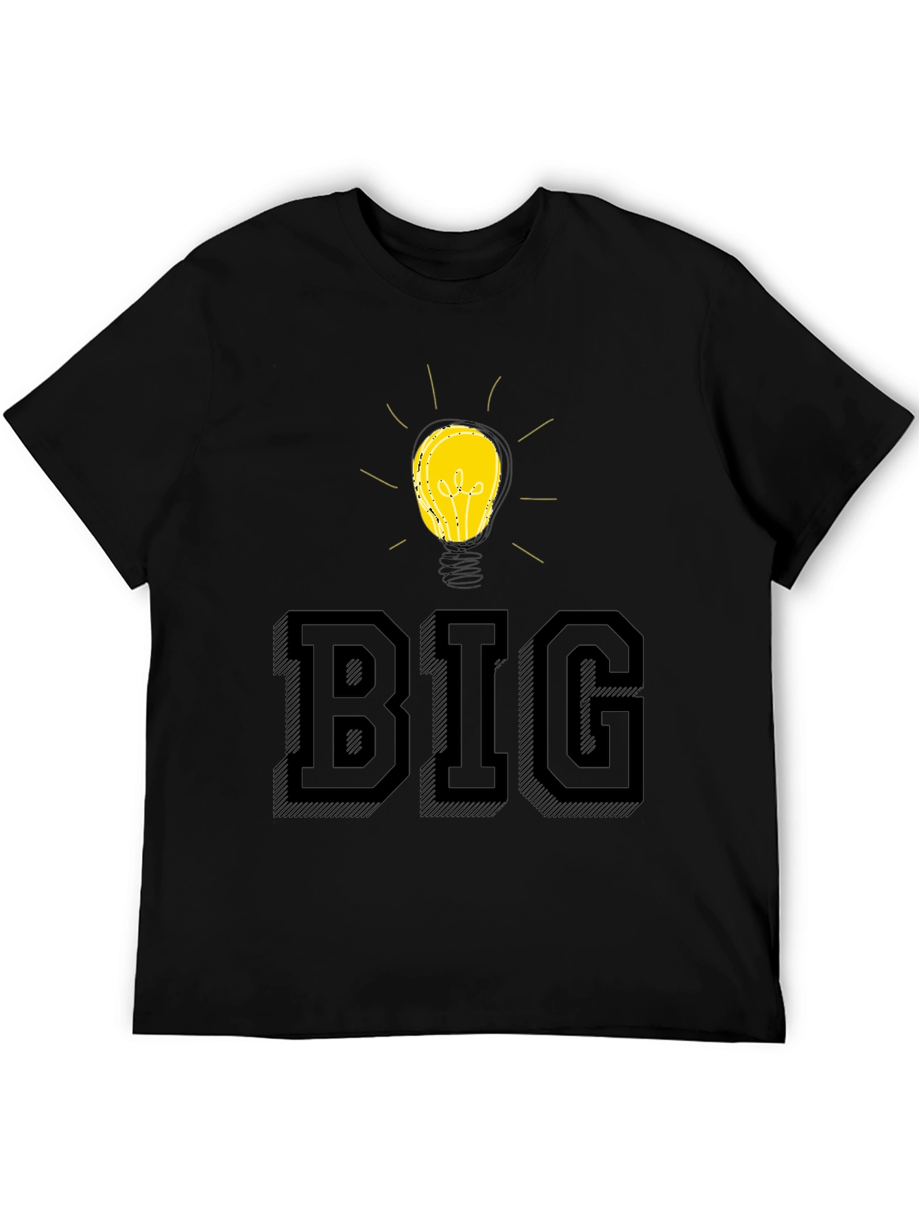 Black Big Idea T-Shirt - Black Cotton Blend view 5