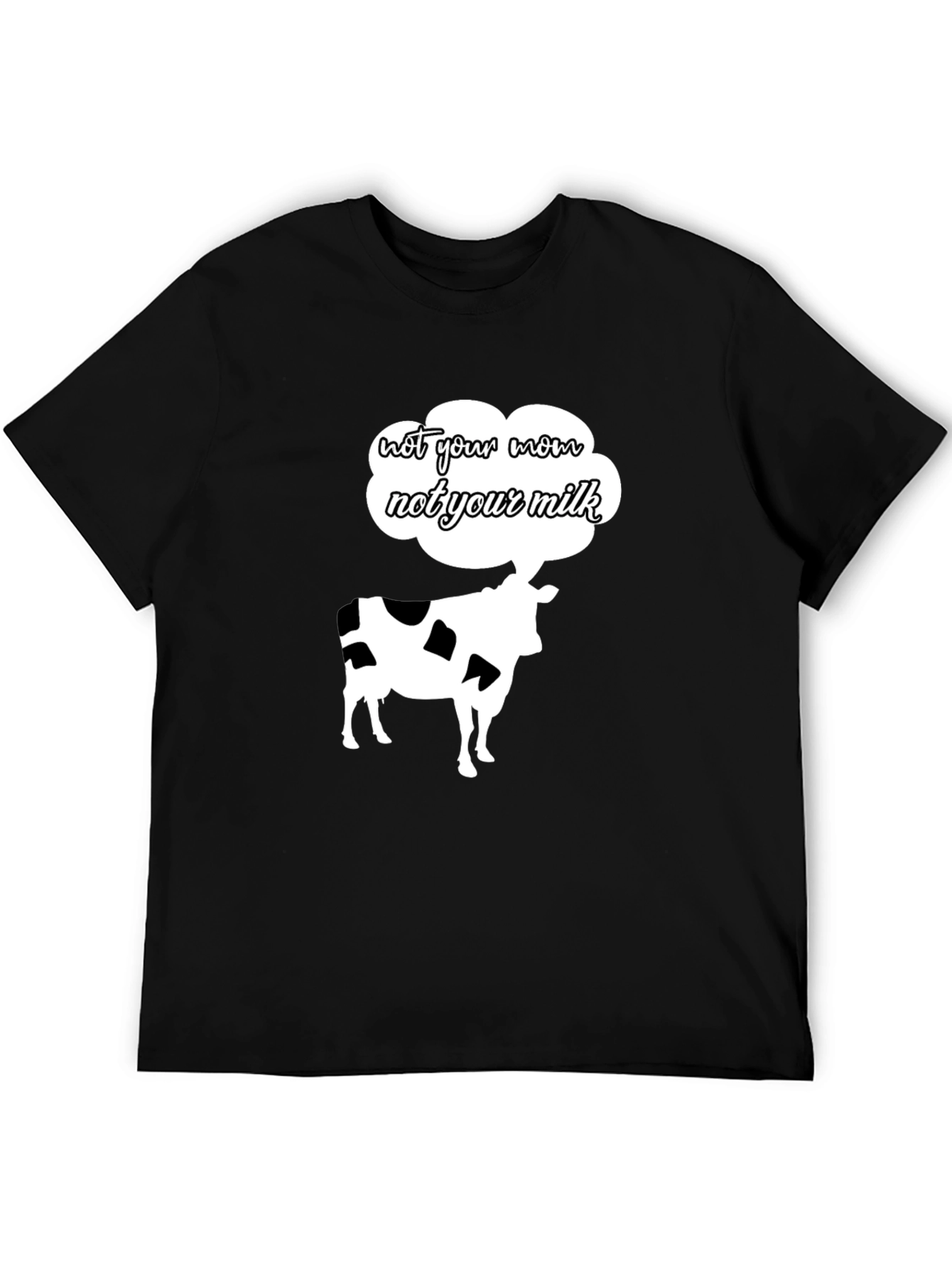 Black Cow "Not Your Mom" Graphic T-Shirt - Black view 5