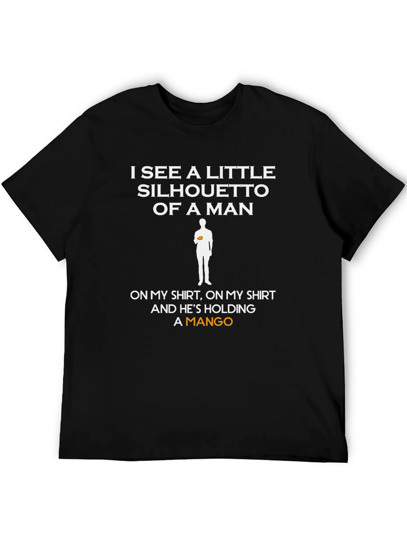 Black Mango Man Silhouette T-Shirt - Novelty Tee view 5