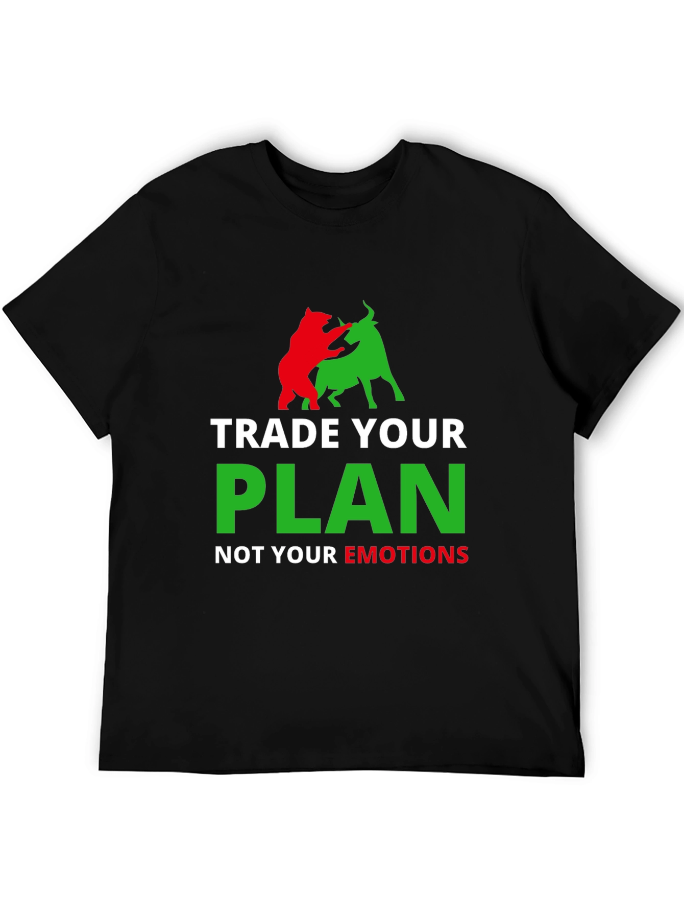 Black Trade Your Plan Not Your Emotions T-Shirt view 5