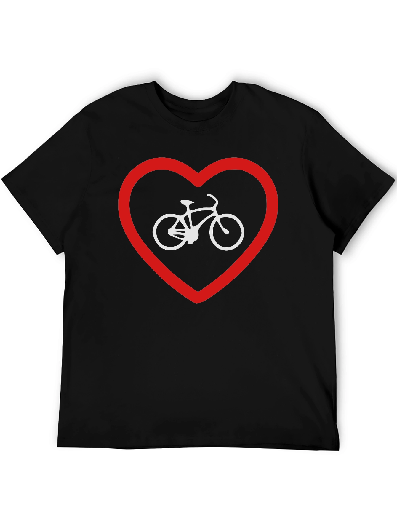 Black Bike Love Graphic Tee - Black Cotton Blend view 5