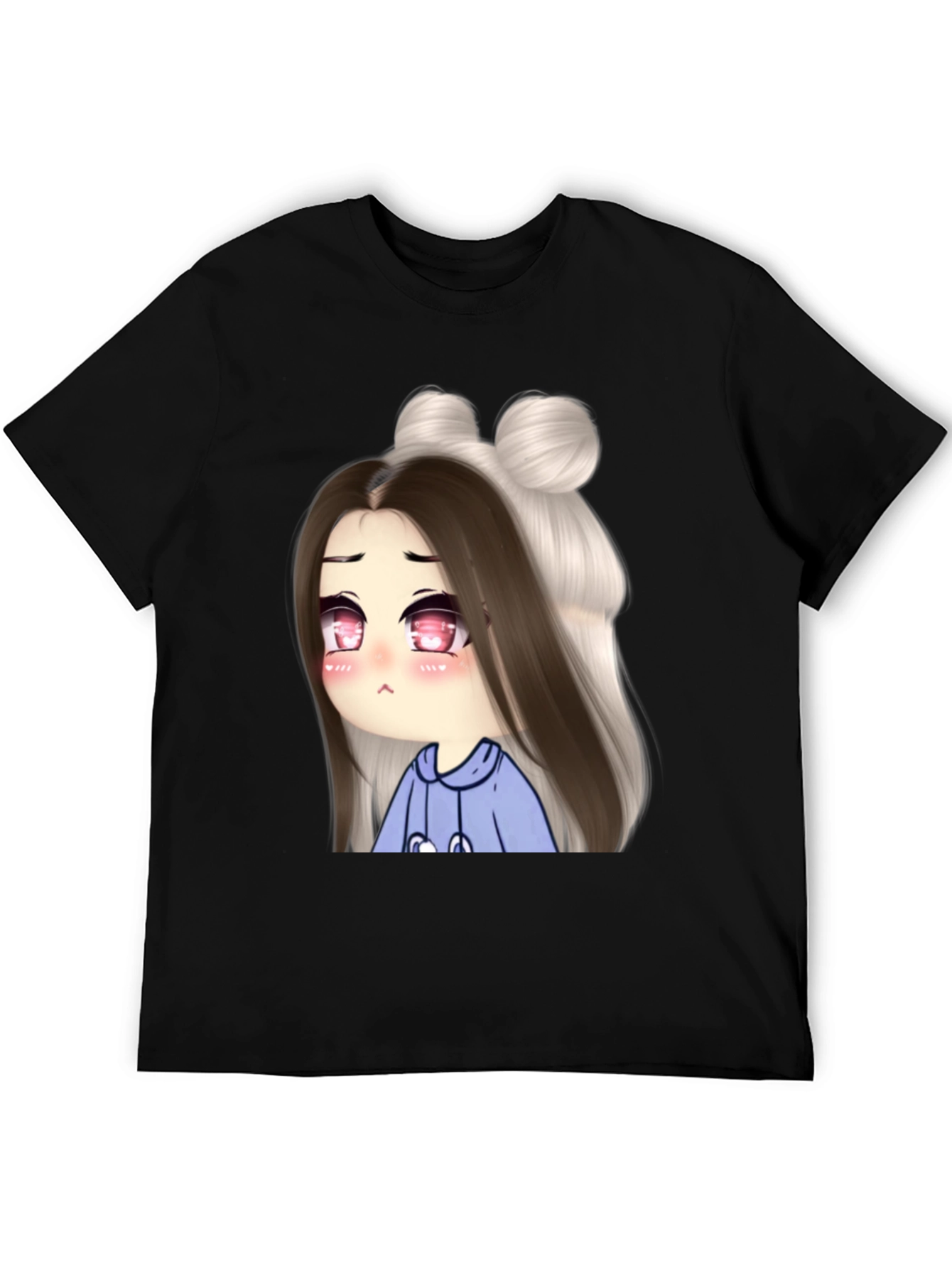 Black Anime Girl Graphic Tee - Unique Design view 5