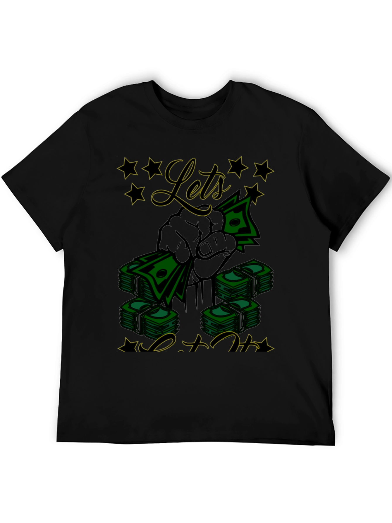 Black Let's Get That Money Black T-Shirt view 5