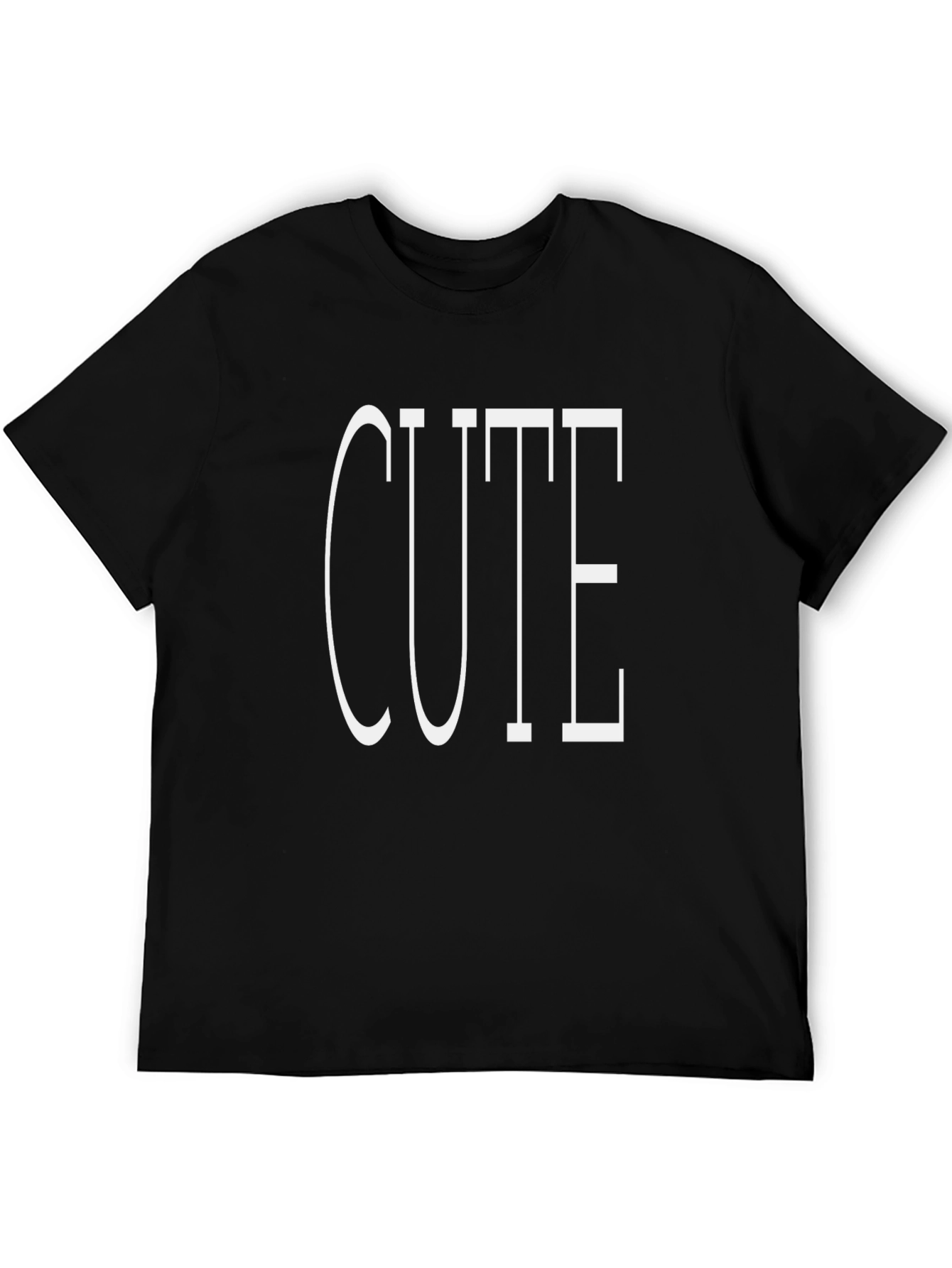 Black Cute Graphic T-Shirt - Casual Everyday Wear view 5
