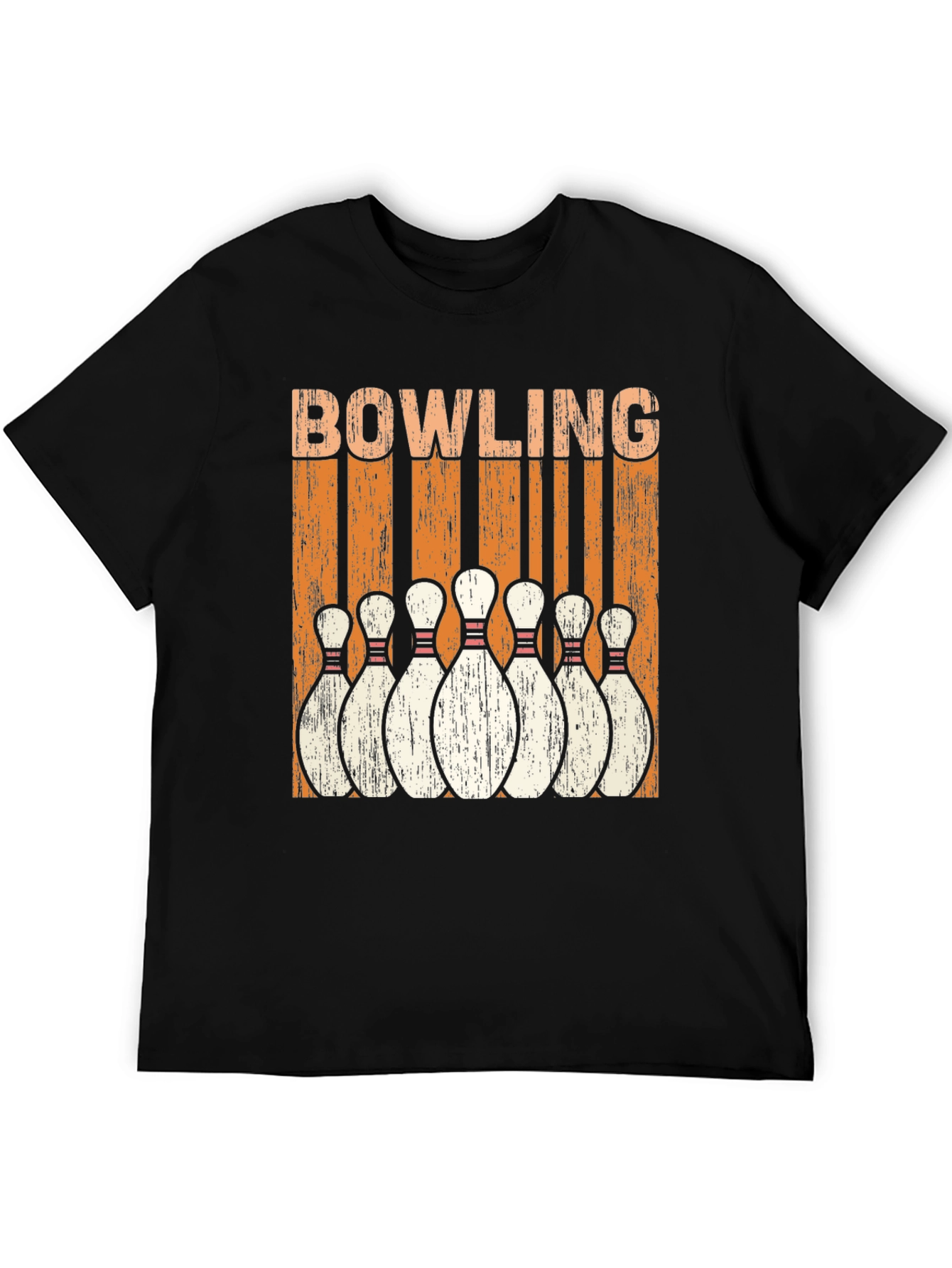 Black Bowling Pins Graphic T-Shirt view 5
