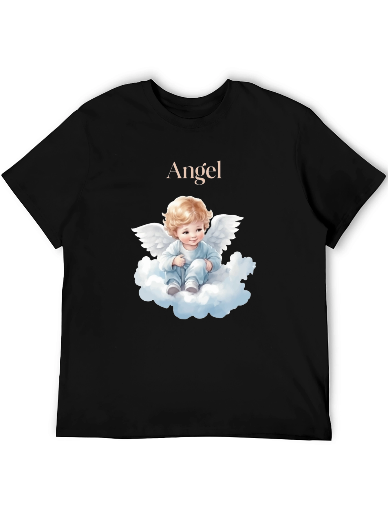 Black Angel Baby Graphic T-Shirt - Cute & Comfy Tee view 5