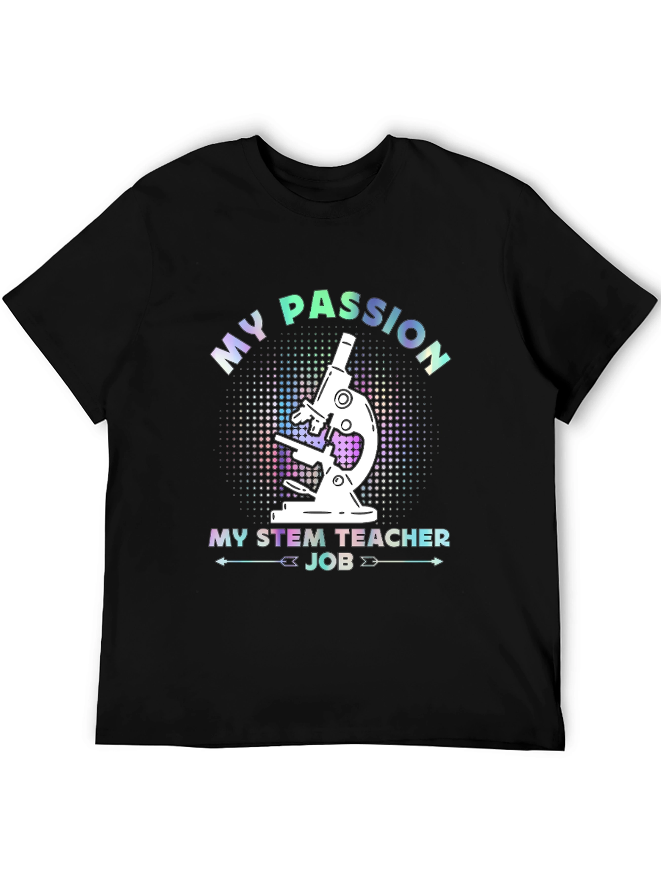 Black STEM Teacher Passion T-Shirt view 5