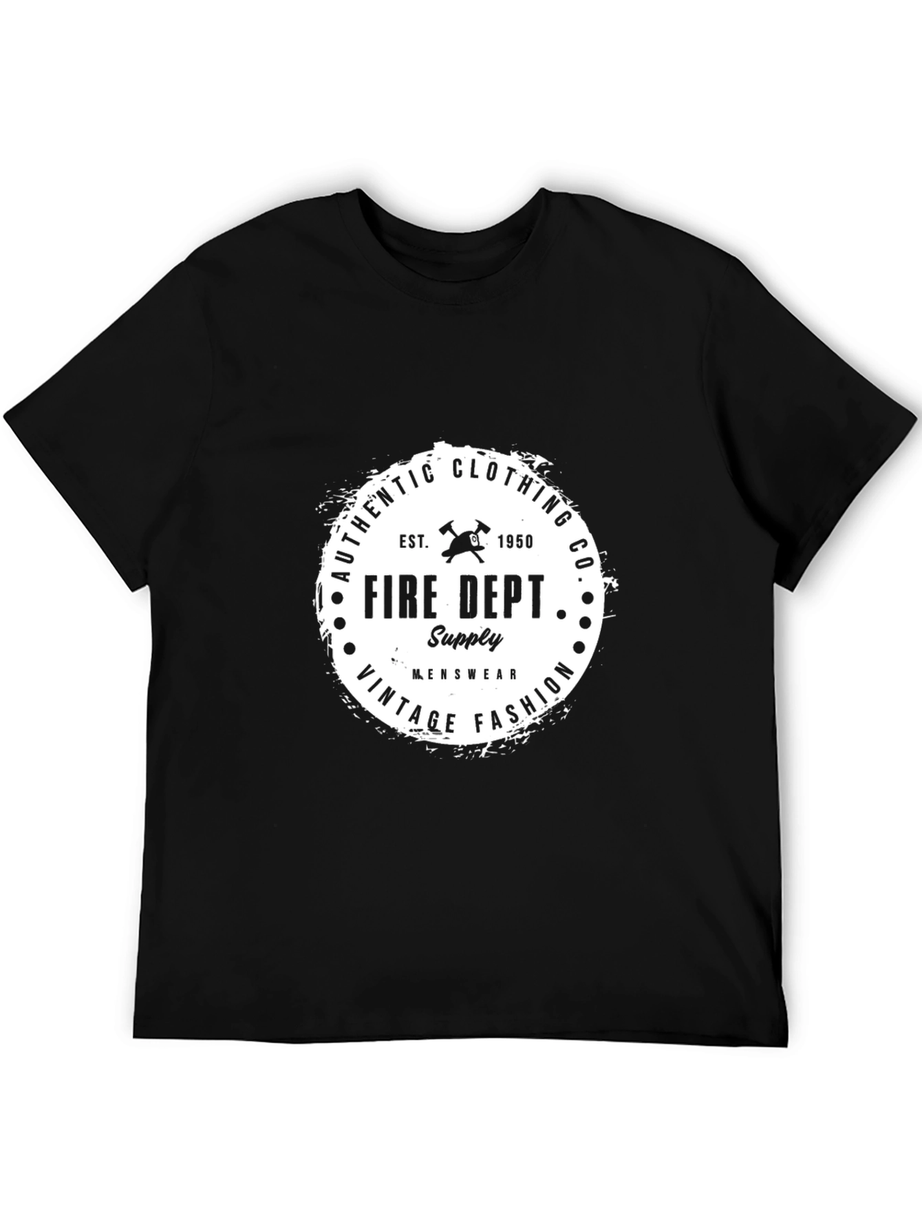 Black Fire Dept. Vintage Black T-Shirt view 5