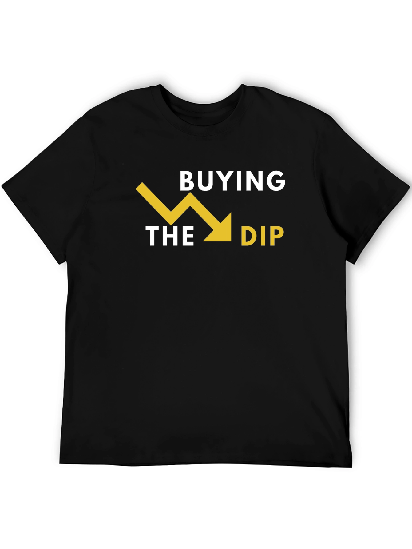 Black Buying the Dip Graphic Tee - Stock Market T-Shirt view 5