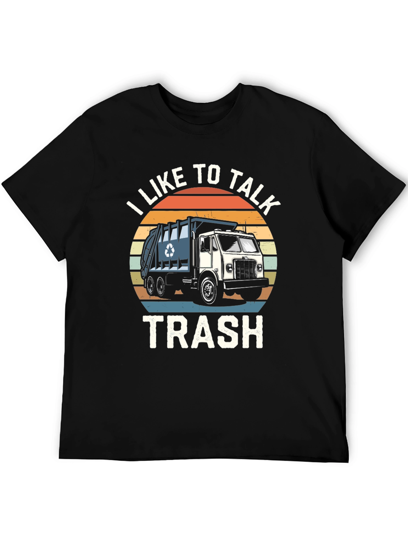 Black I Like to Talk Trash Graphic T-Shirt view 5