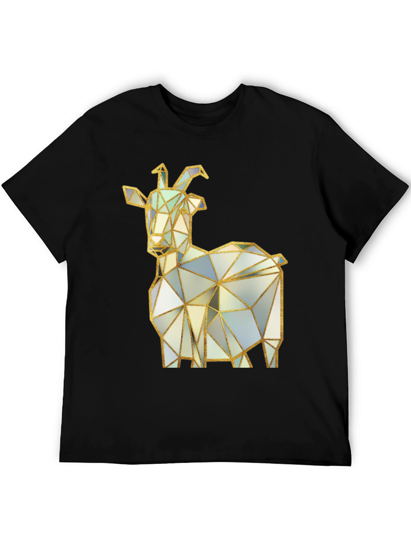 Black Geometric Goat T-Shirt - Black view 5